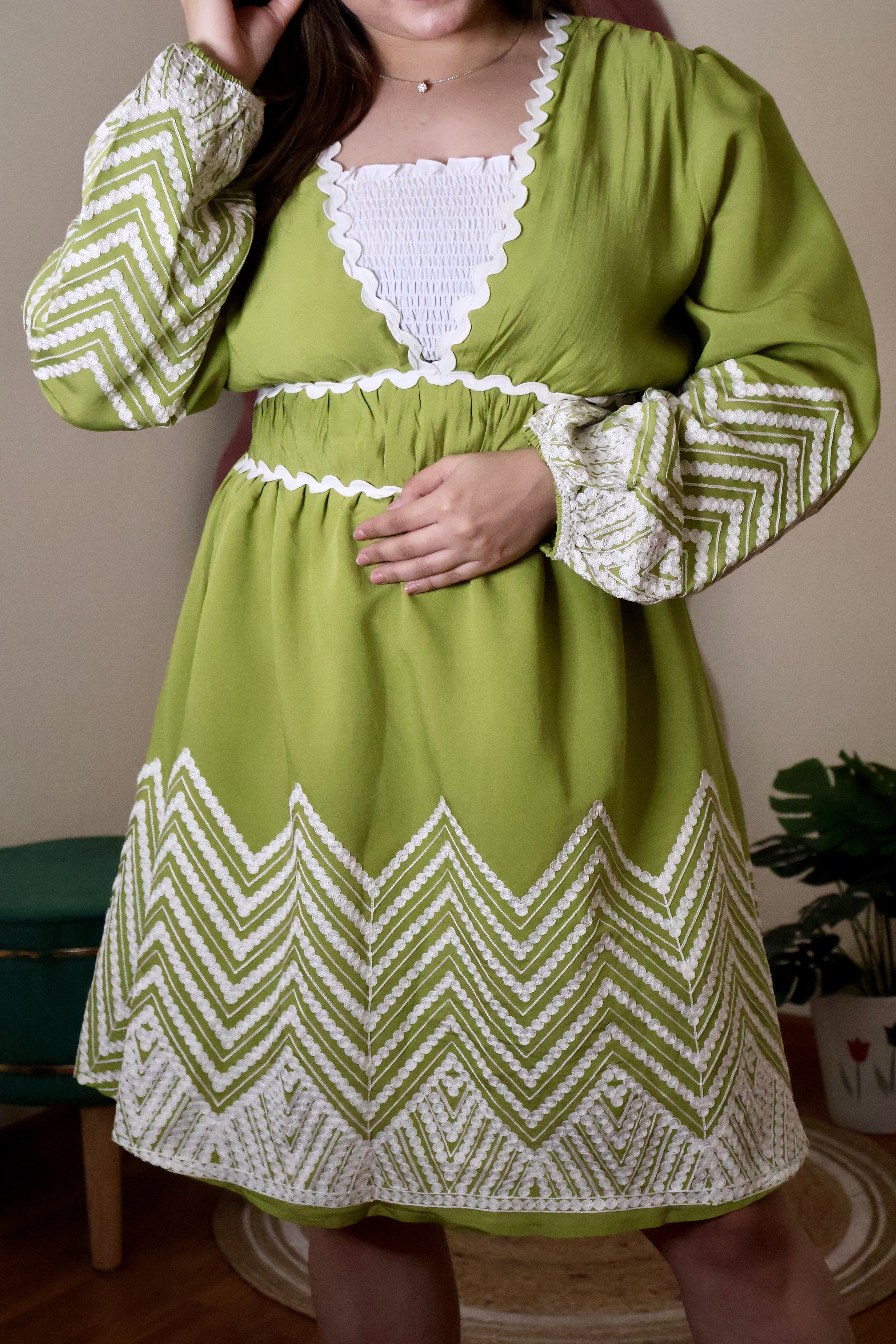 BELLA THREADWORK DRESS