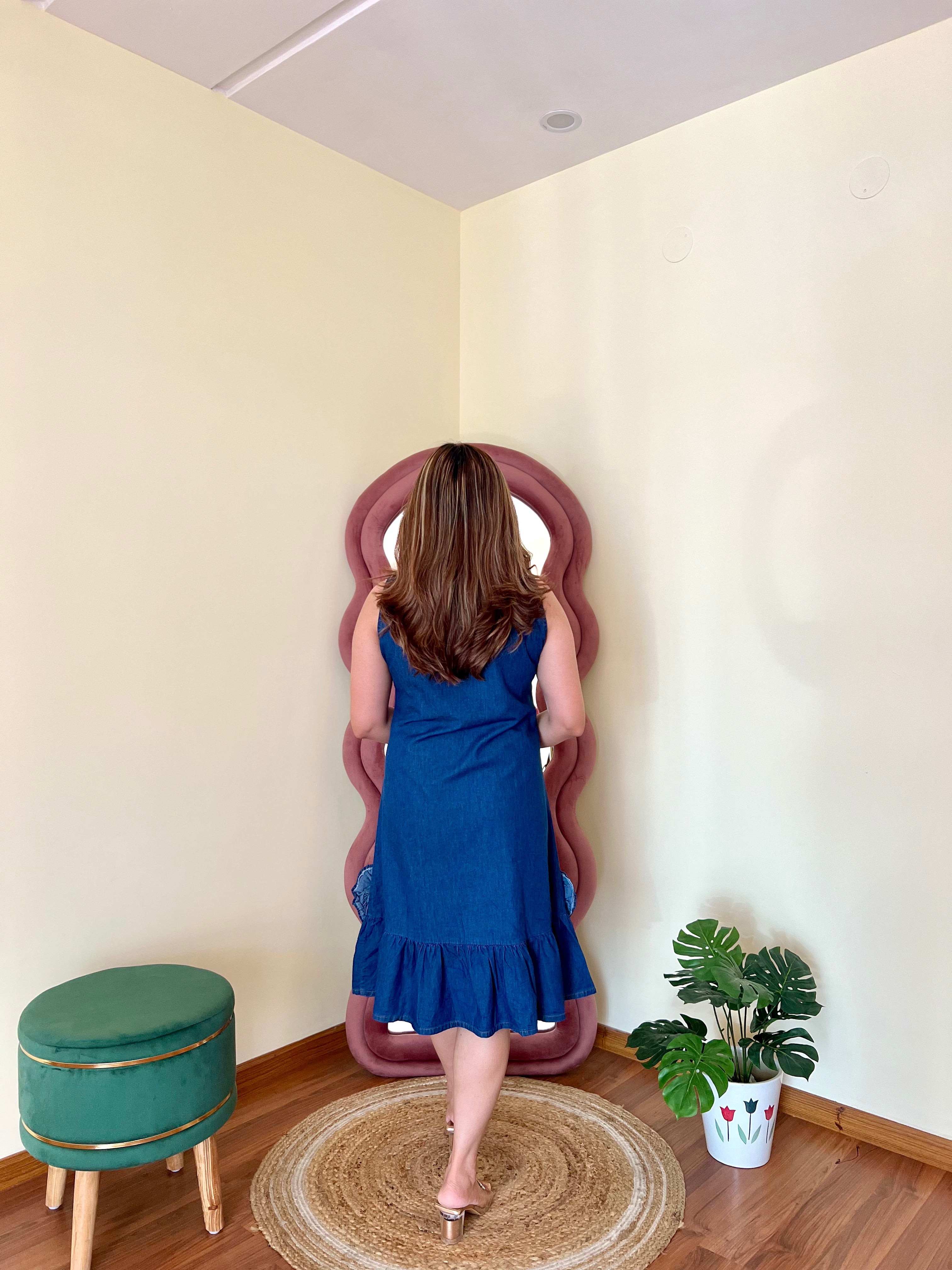 ROSS COTTON DENIM DRESS