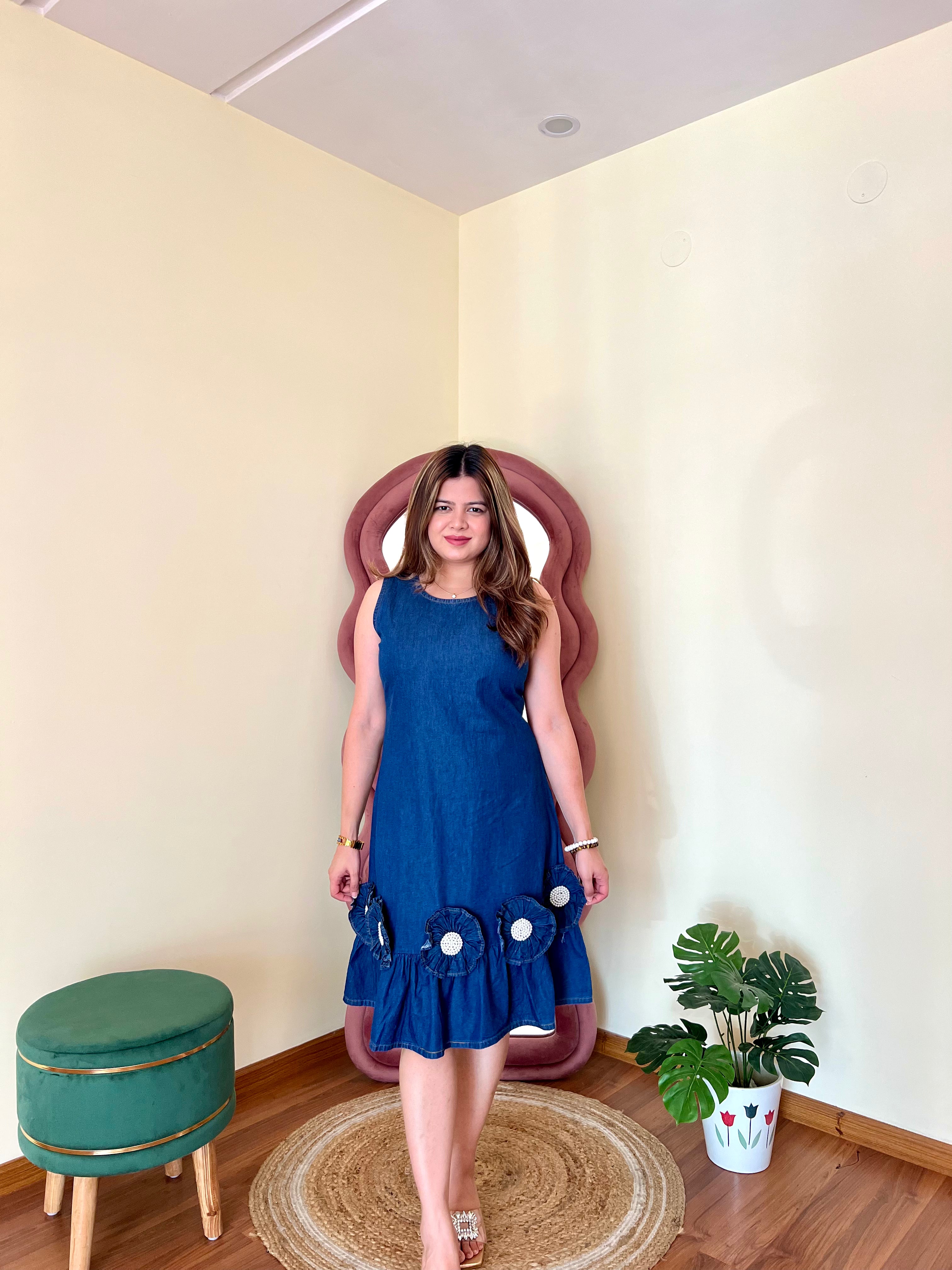 ROSS COTTON DENIM DRESS