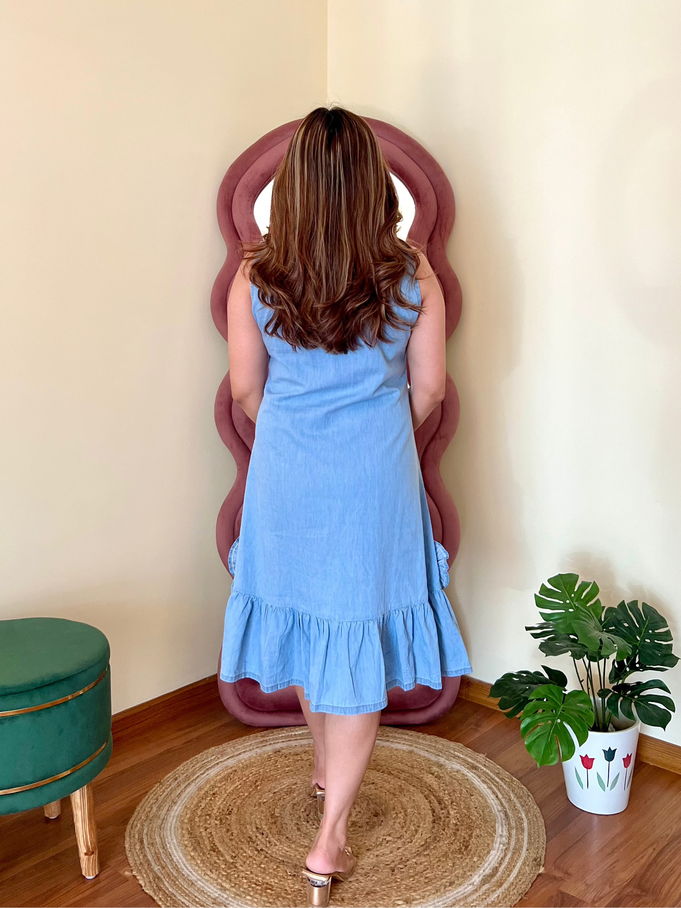 ROSS COTTON DENIM DRESS