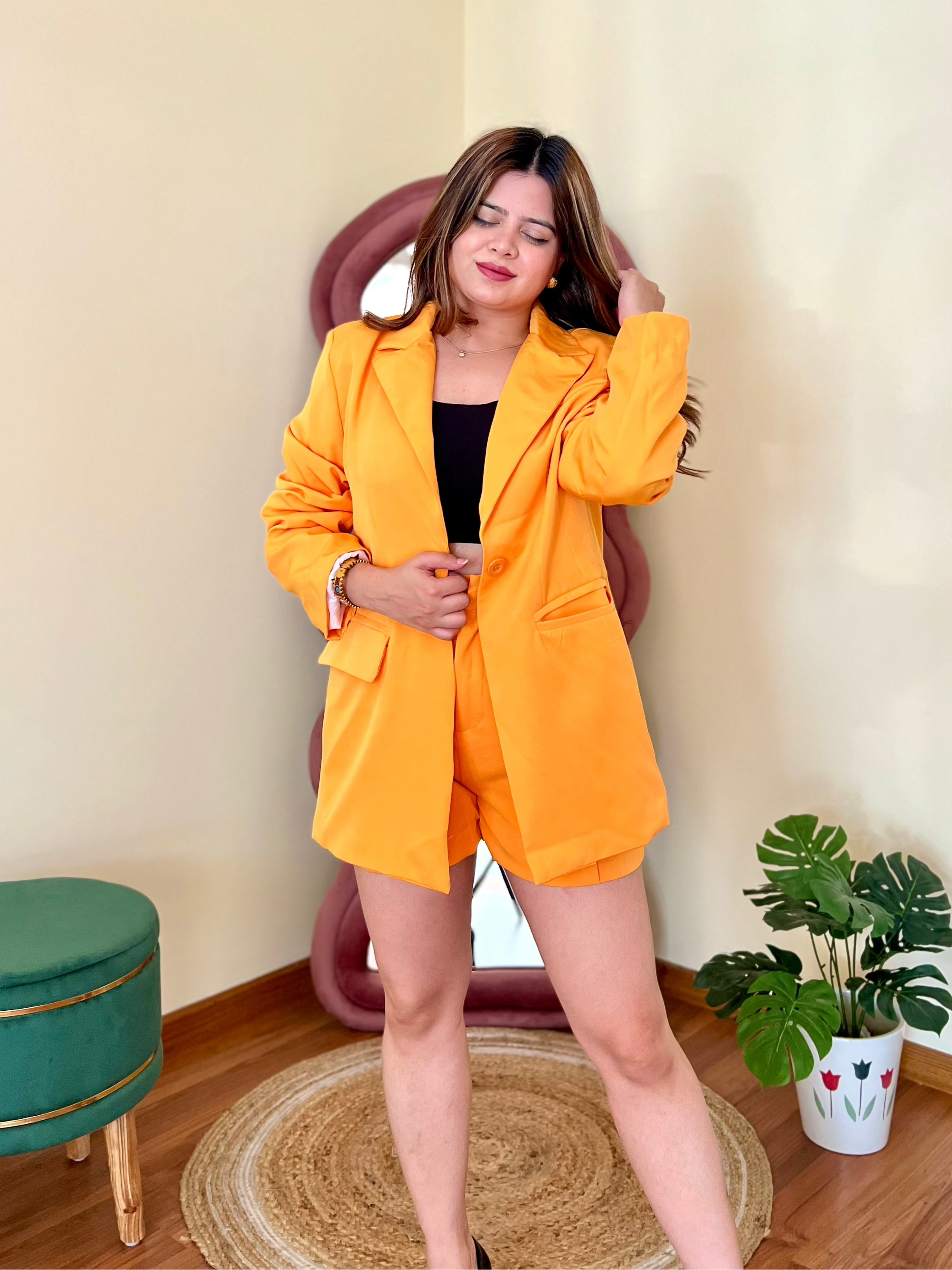 GEMY BLAZER SHORTS SET