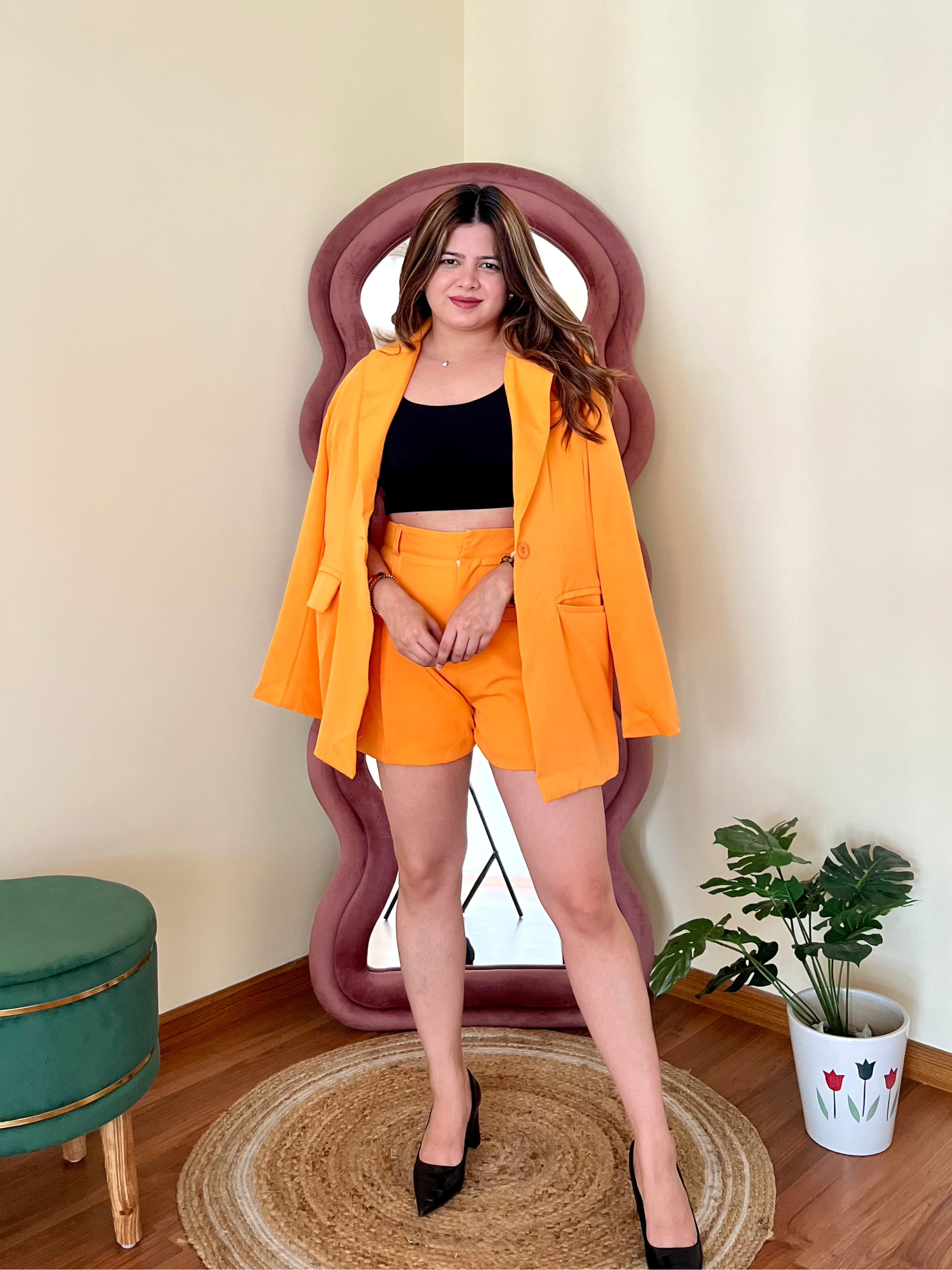GEMY BLAZER SHORTS SET