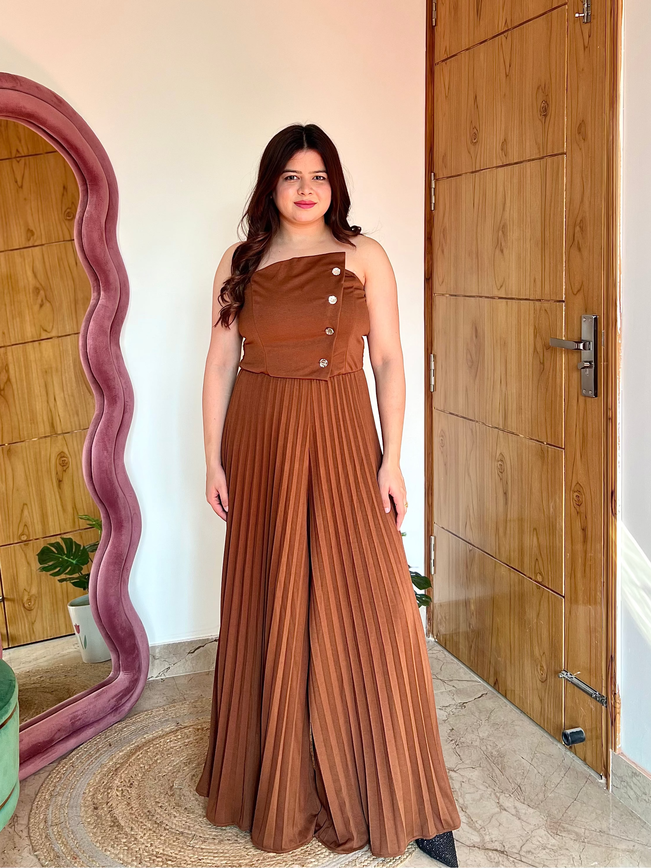 DIMARI PLEATED JUMPSUIT