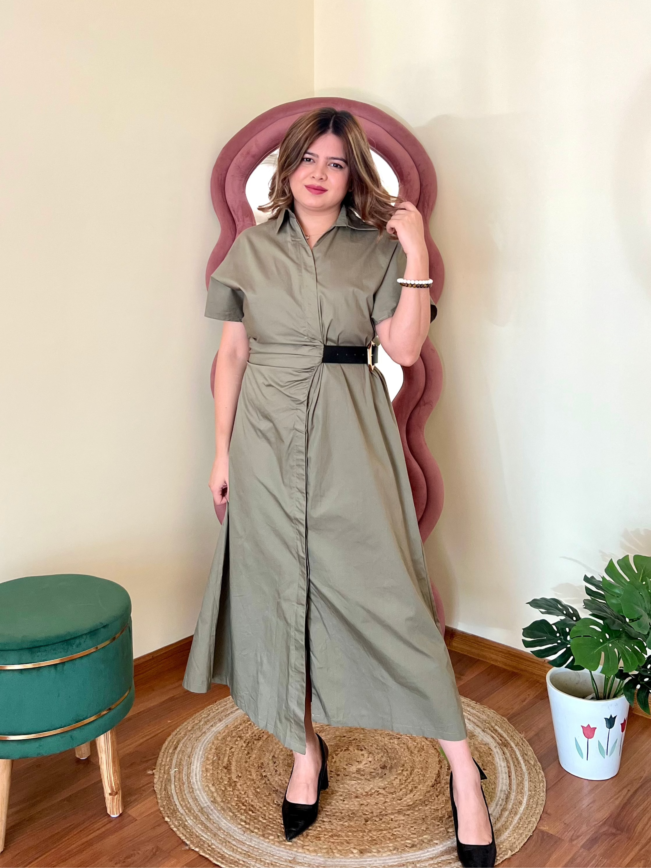 RIZZ BELTED DRESS