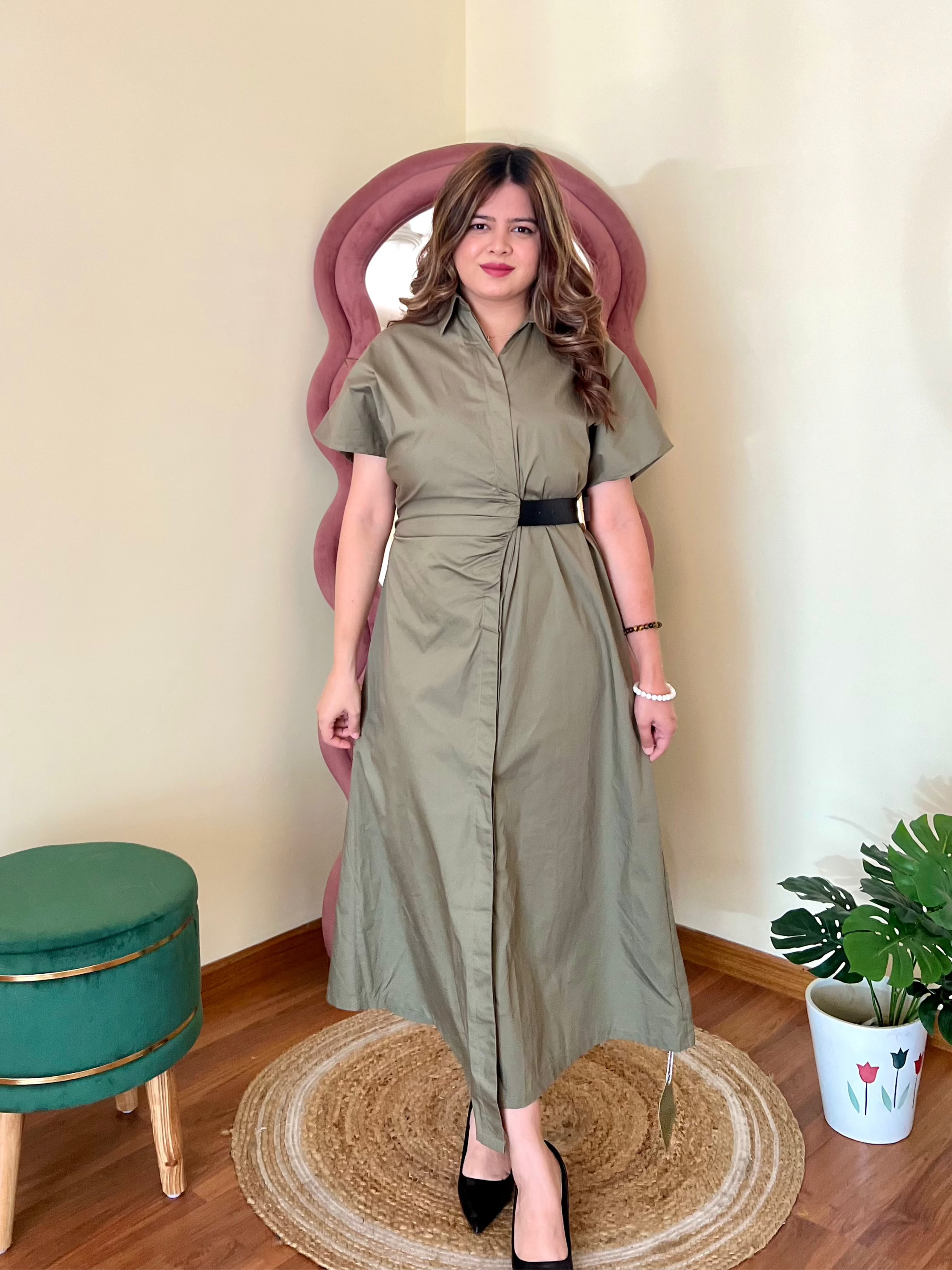 RIZZ BELTED DRESS