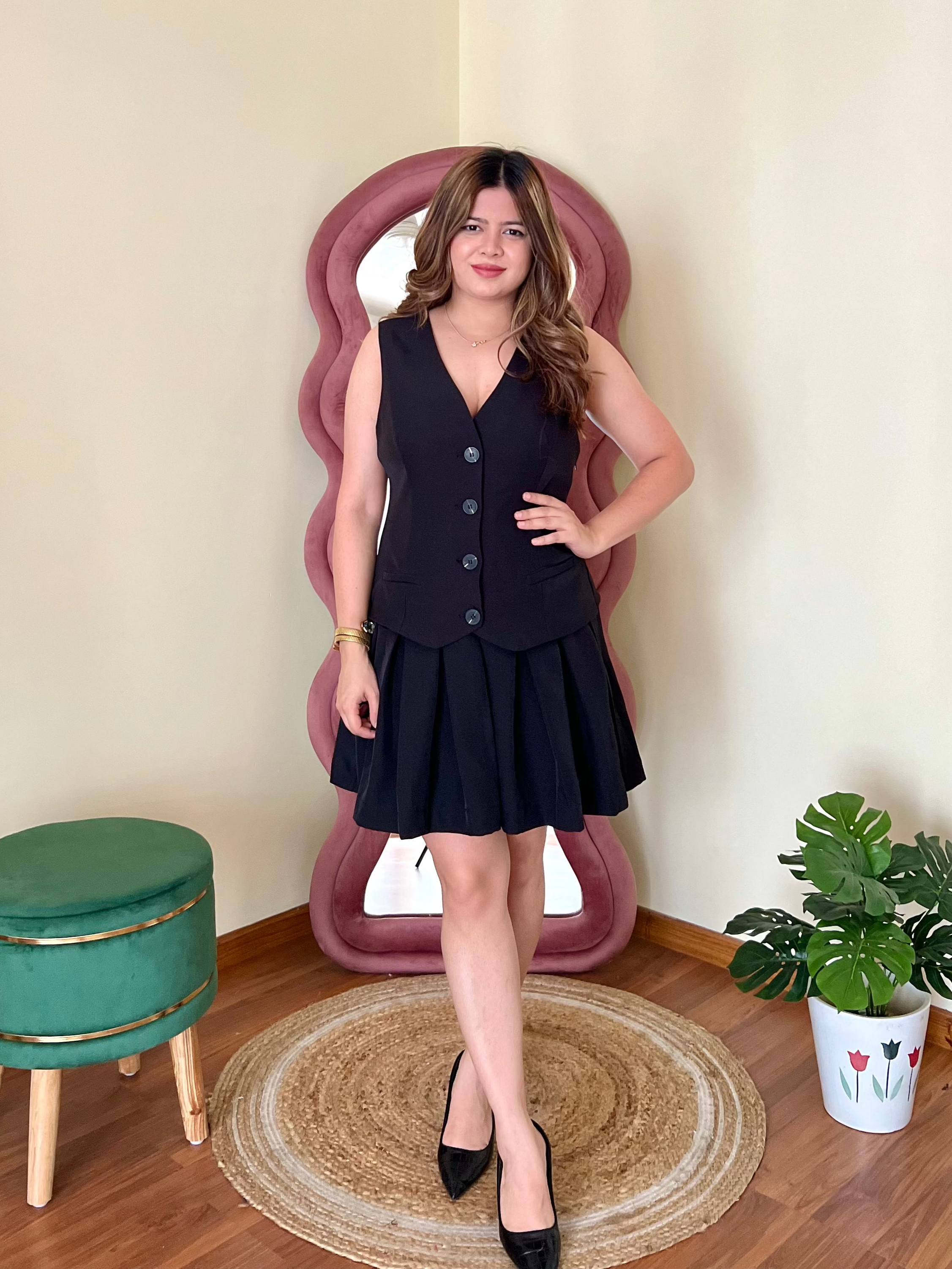 BOSSY WAISTCOAT DRESS