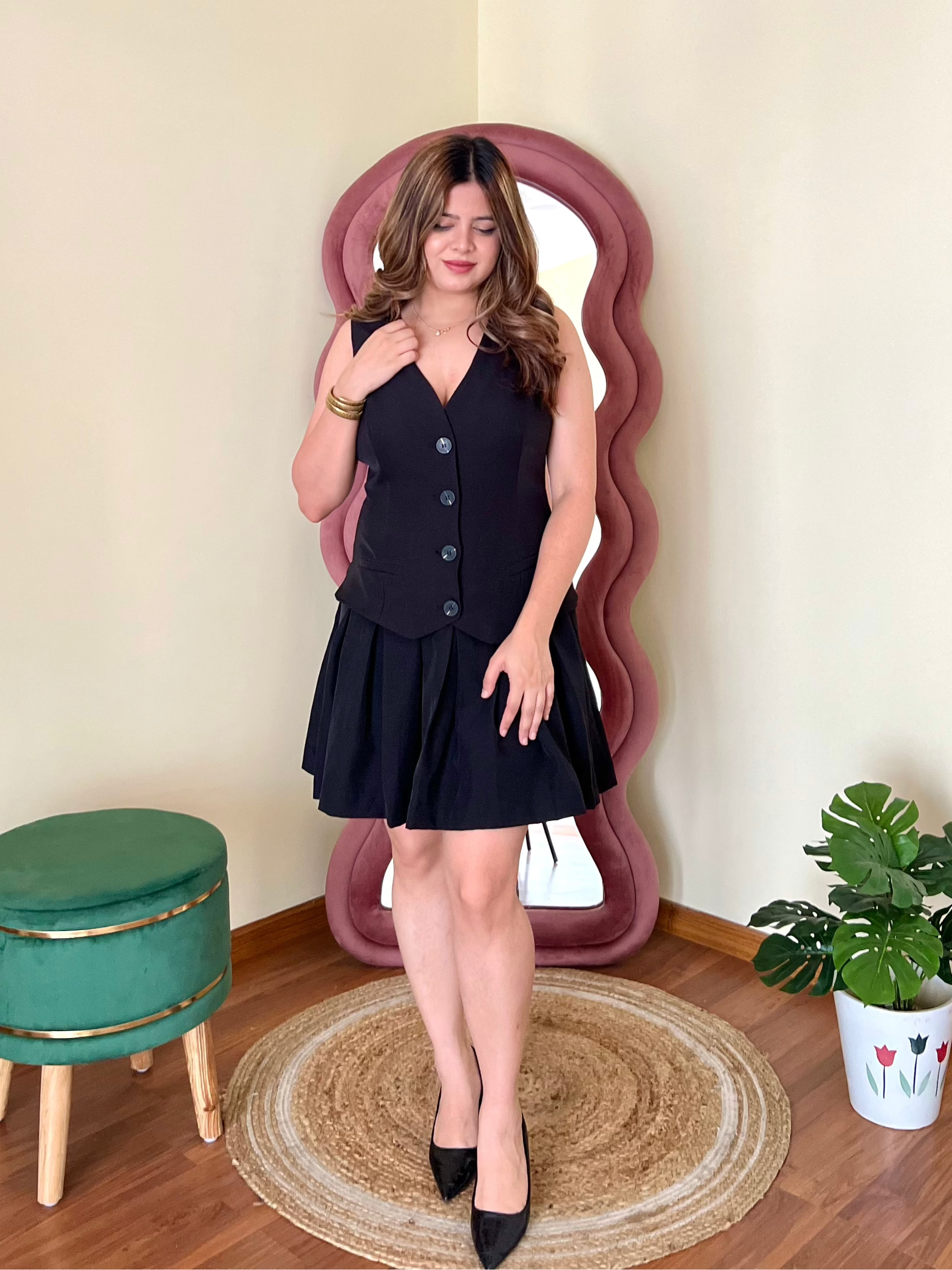 BOSSY WAISTCOAT DRESS