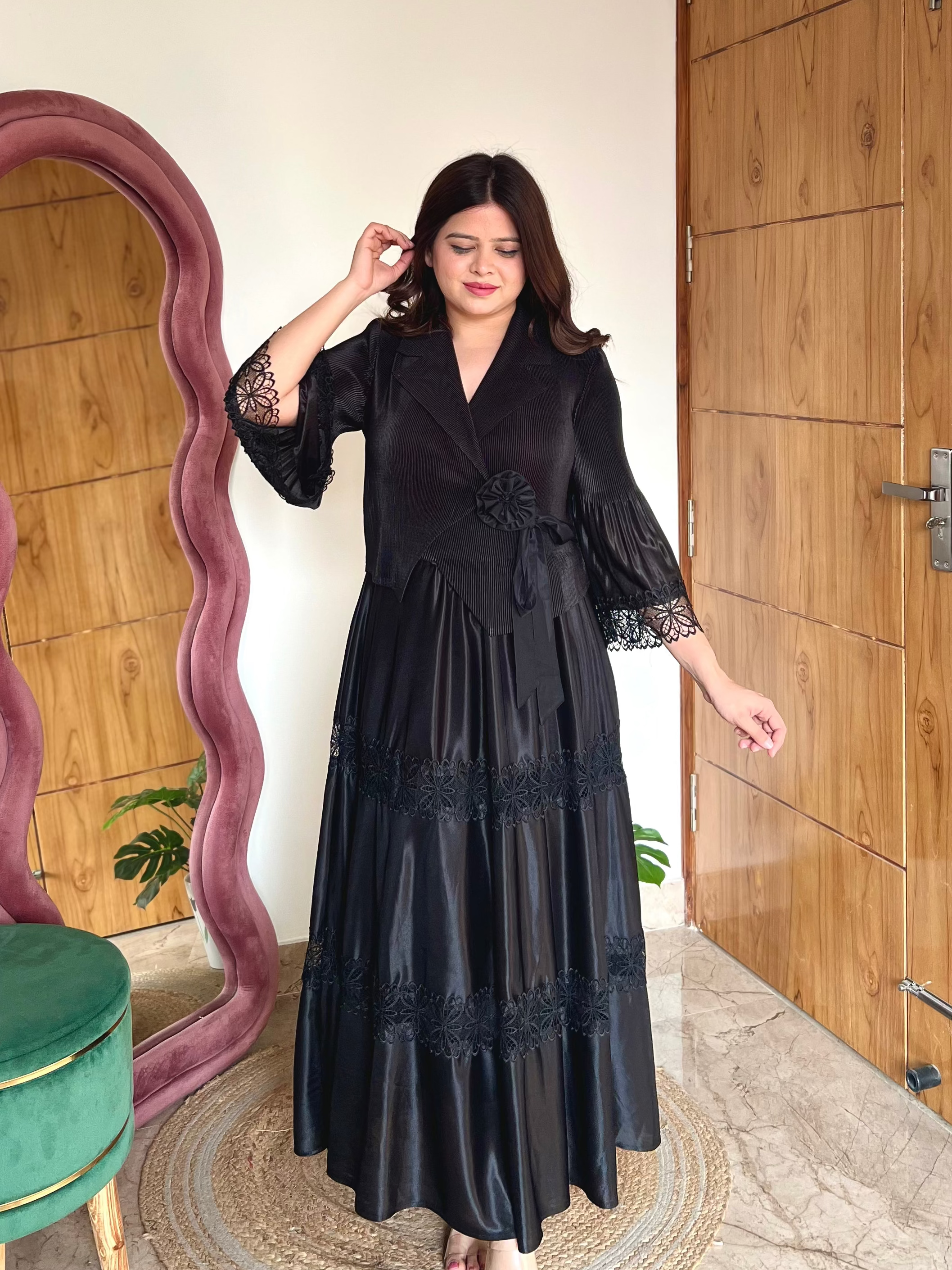VELLA PLEATED DRESS