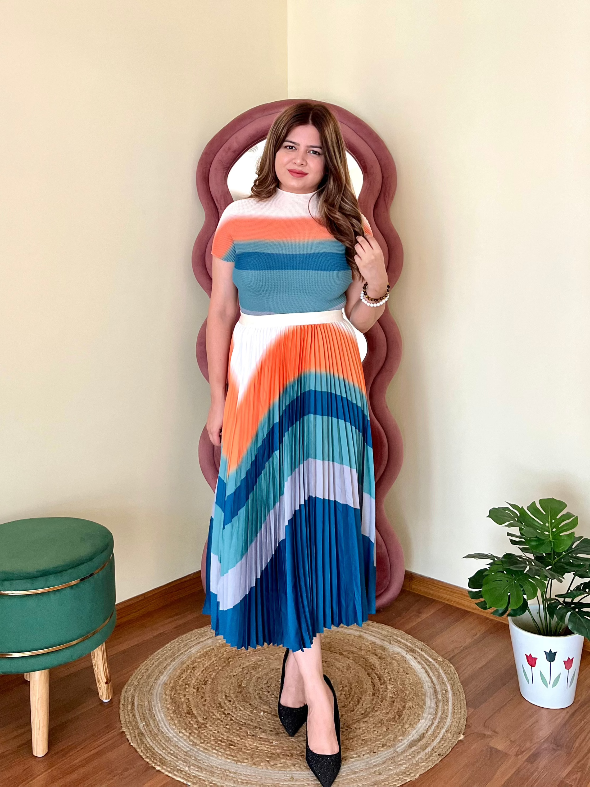 ERICA PLEATED SKIRT SET