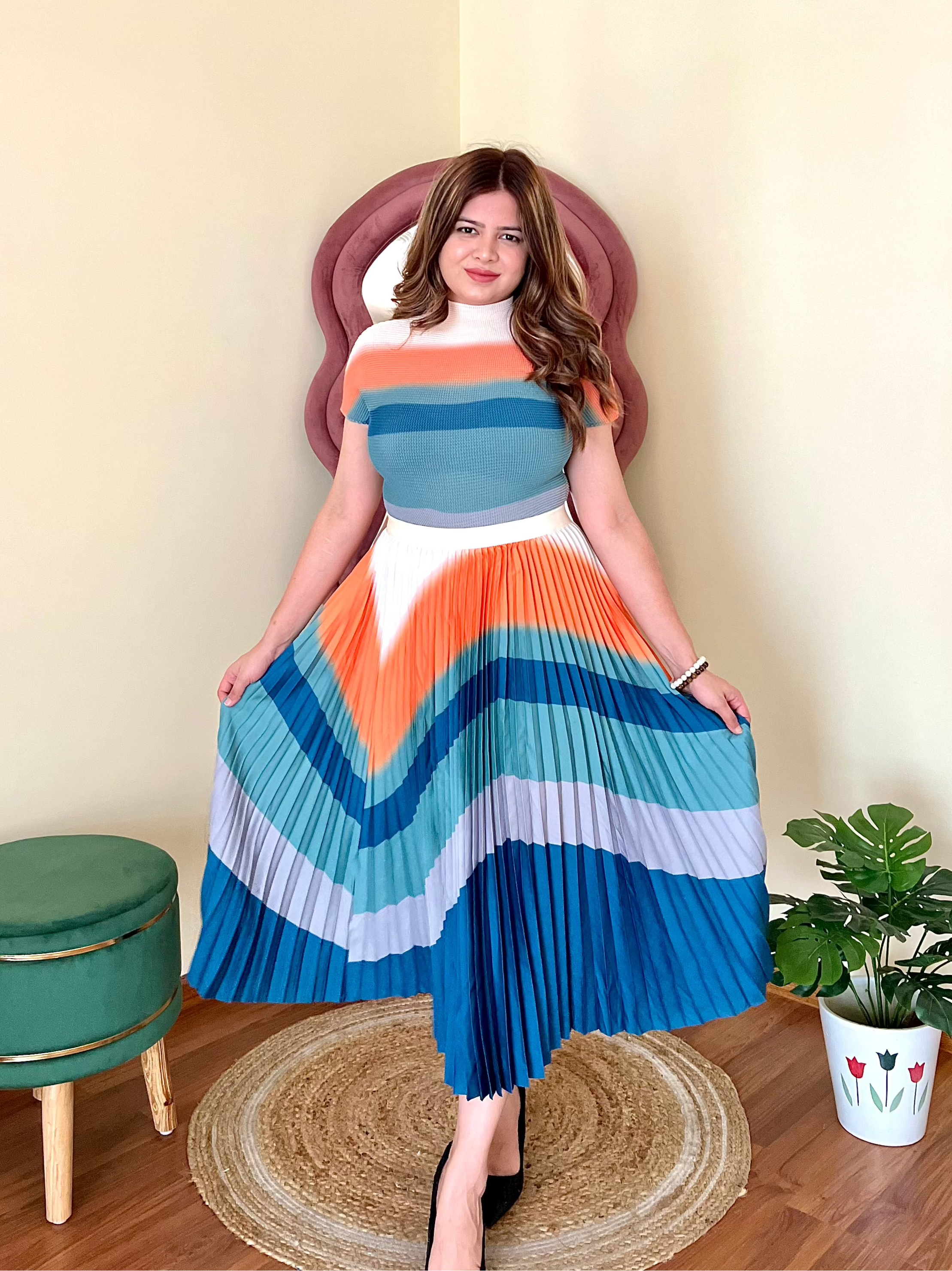 ERICA PLEATED SKIRT SET