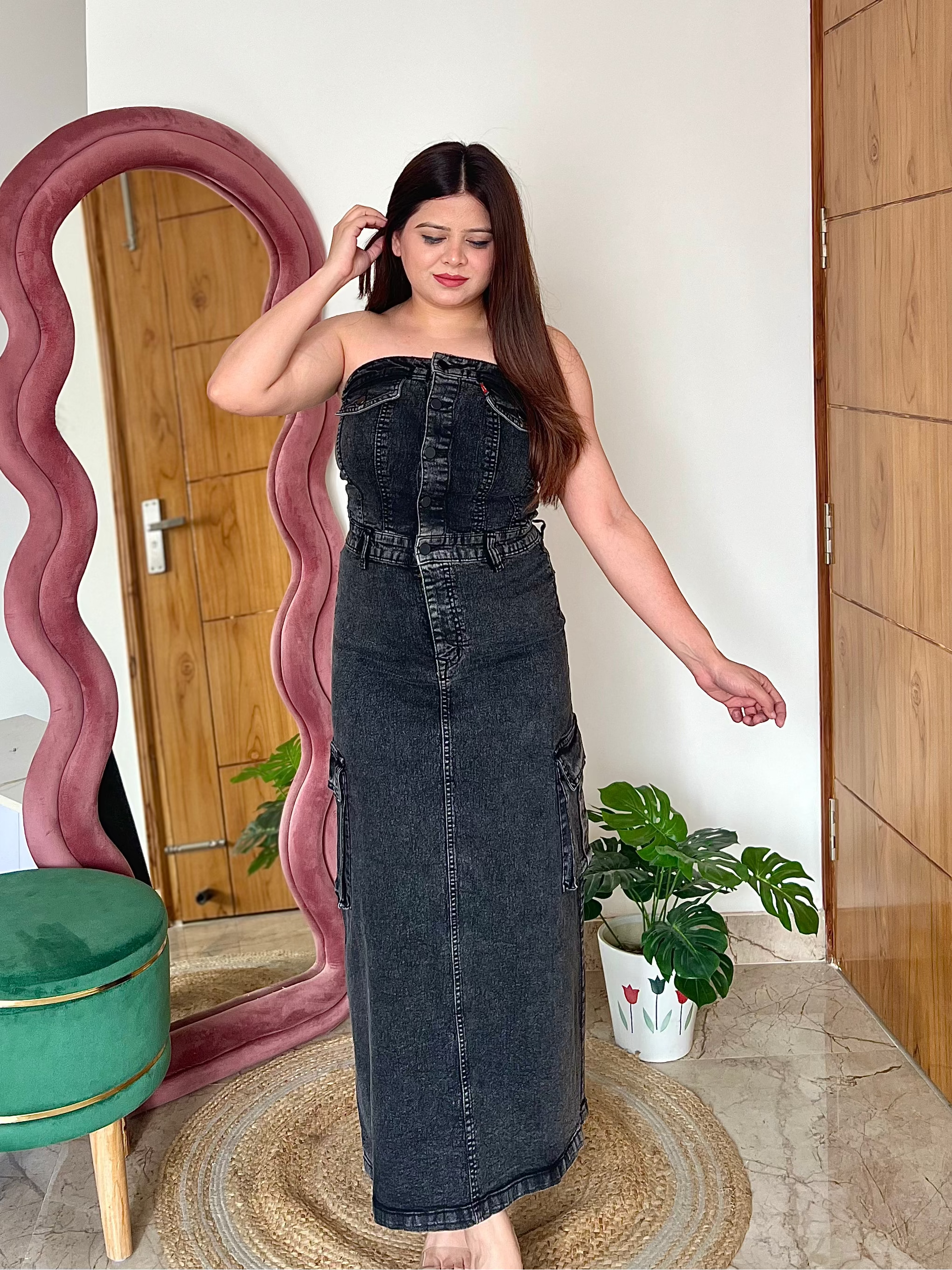 WONKA DENIM TUBE DRESS