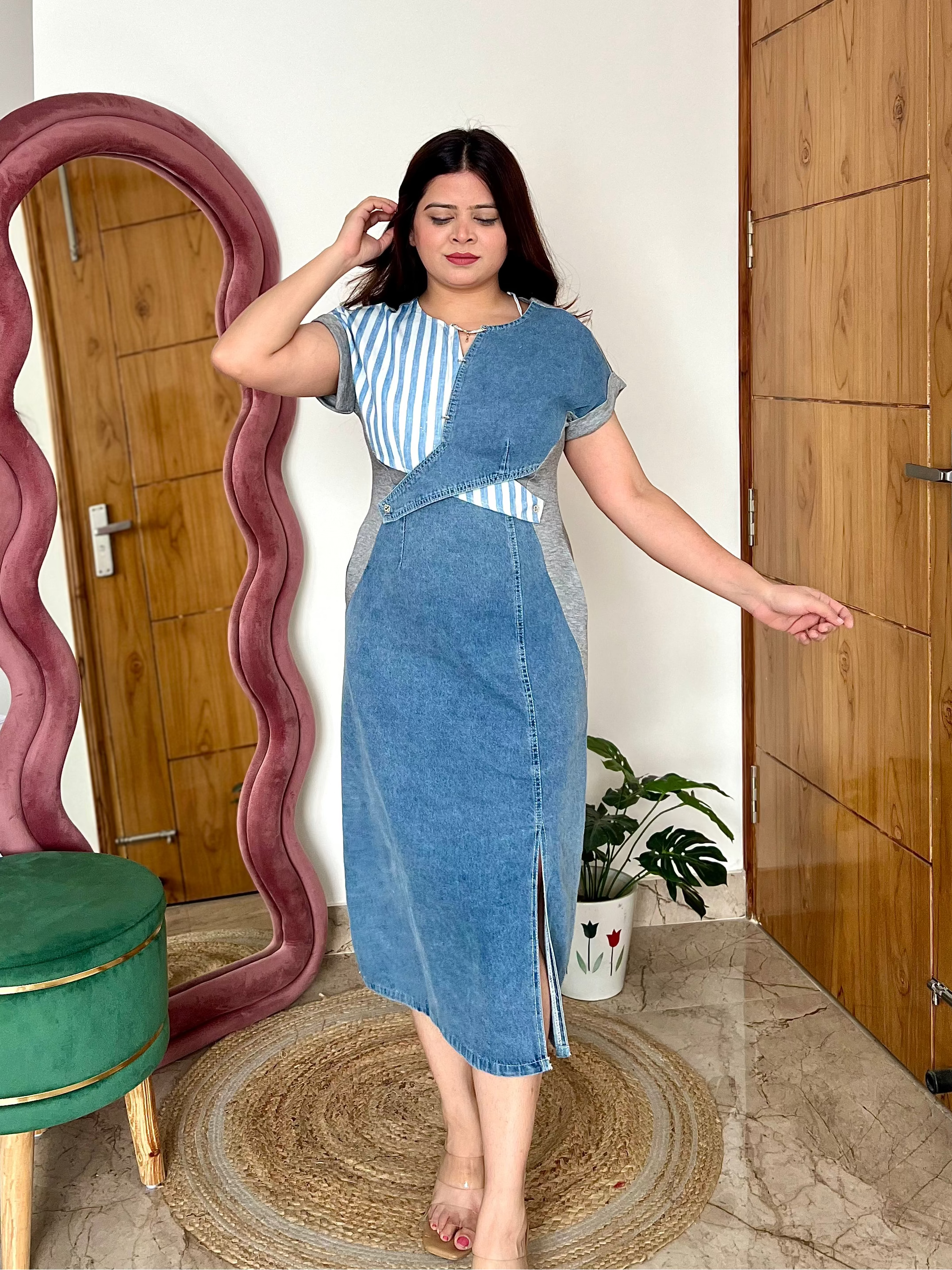 REGGIE DENIM DRESS