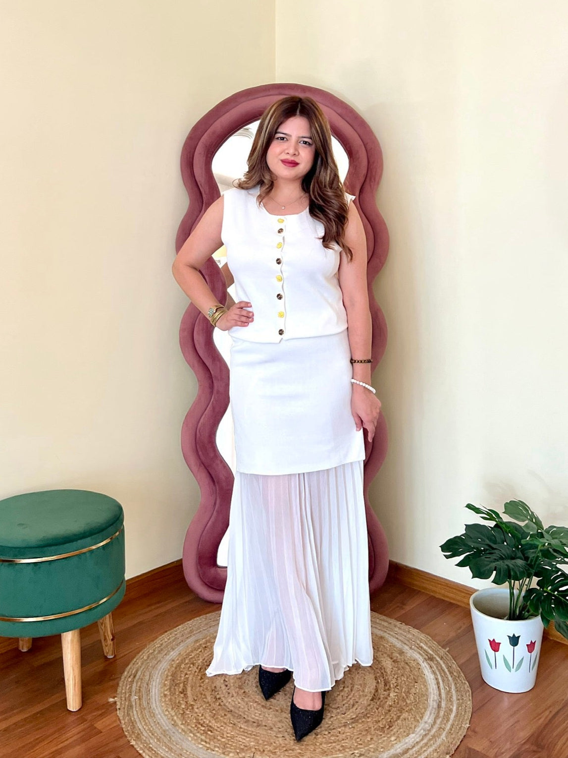 MARSHMALLOW SKIRT SET