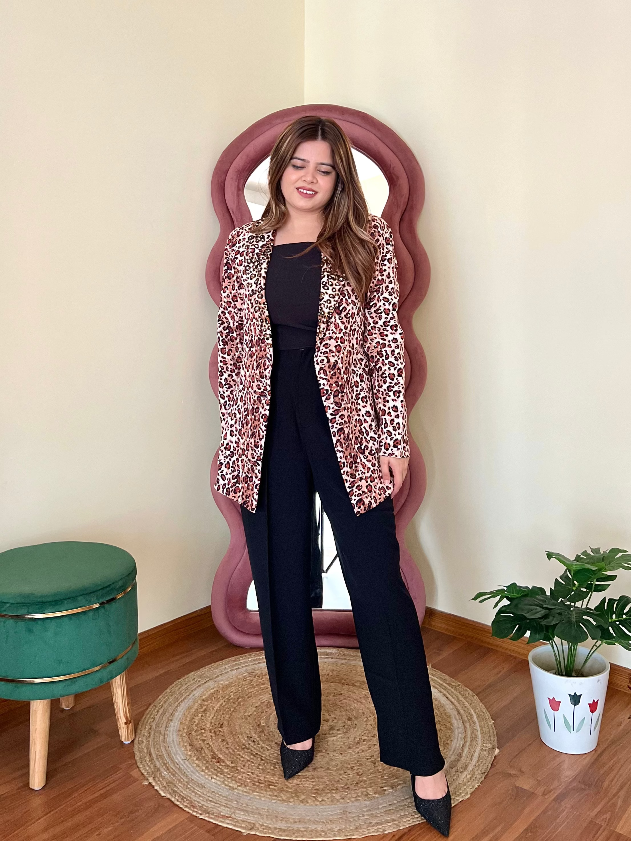 LEOPARD 3PC BLAZER SET