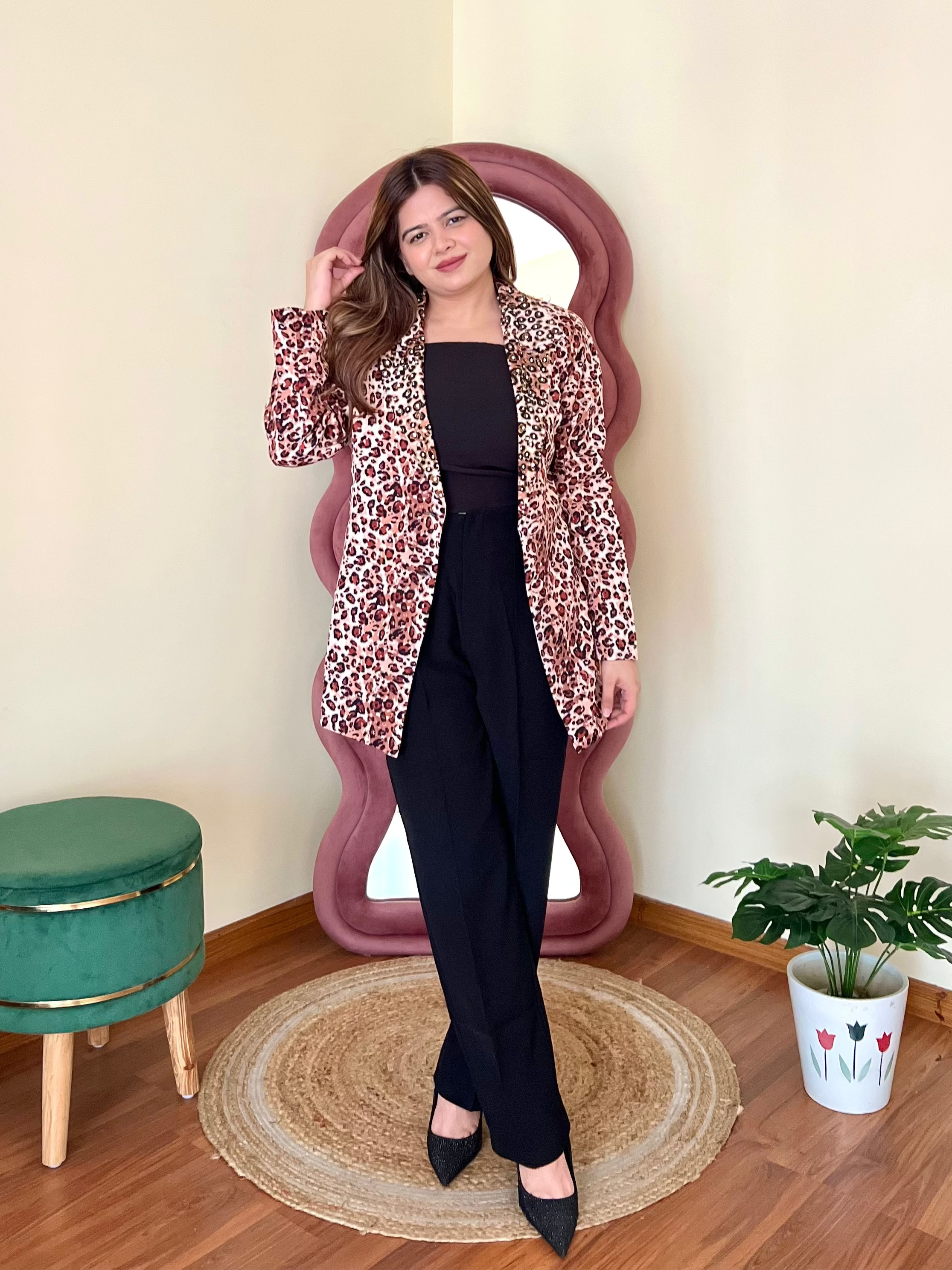 LEOPARD 3PC BLAZER SET