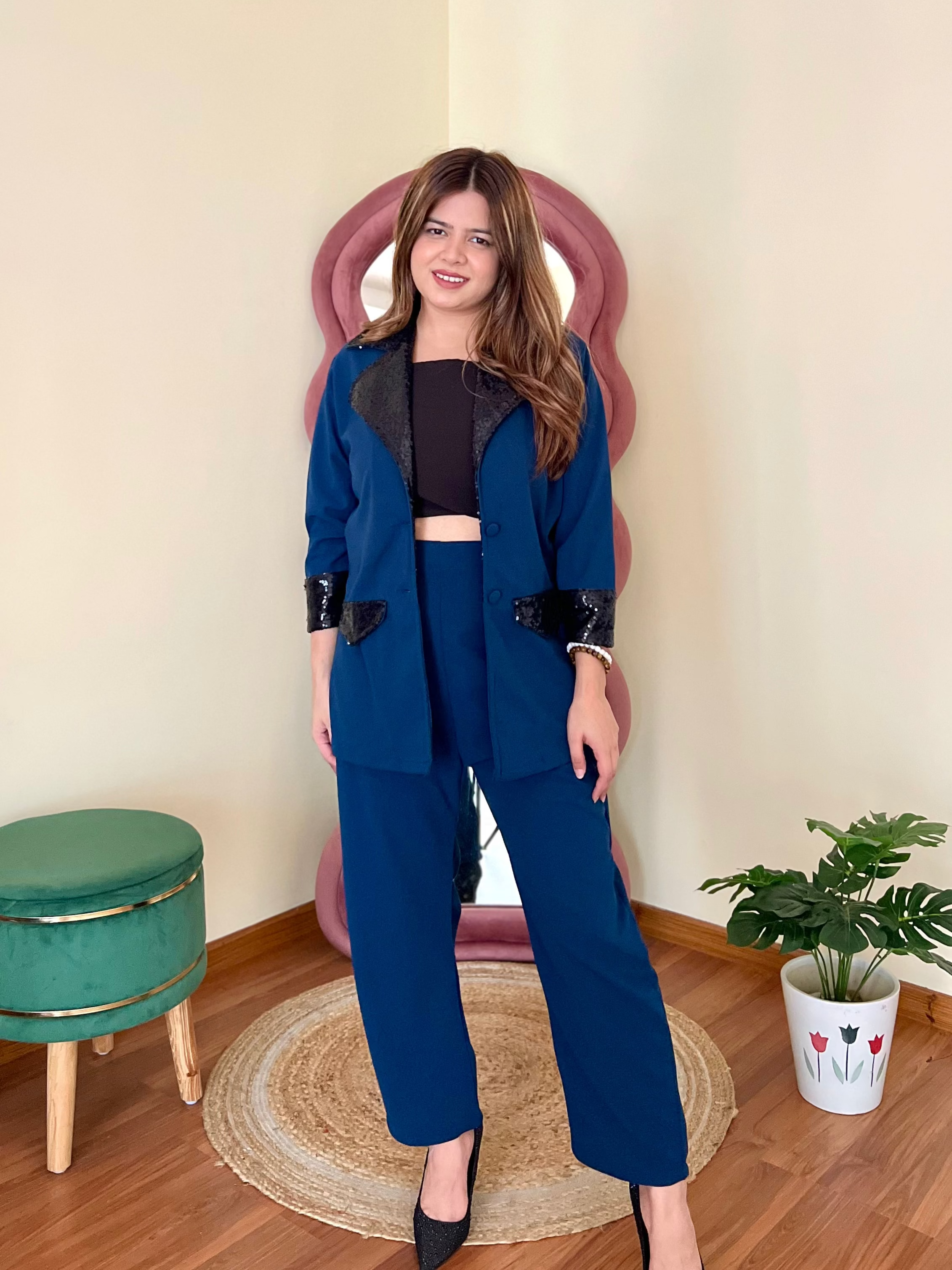 BLUEBERRY 2PC BLAZER SET