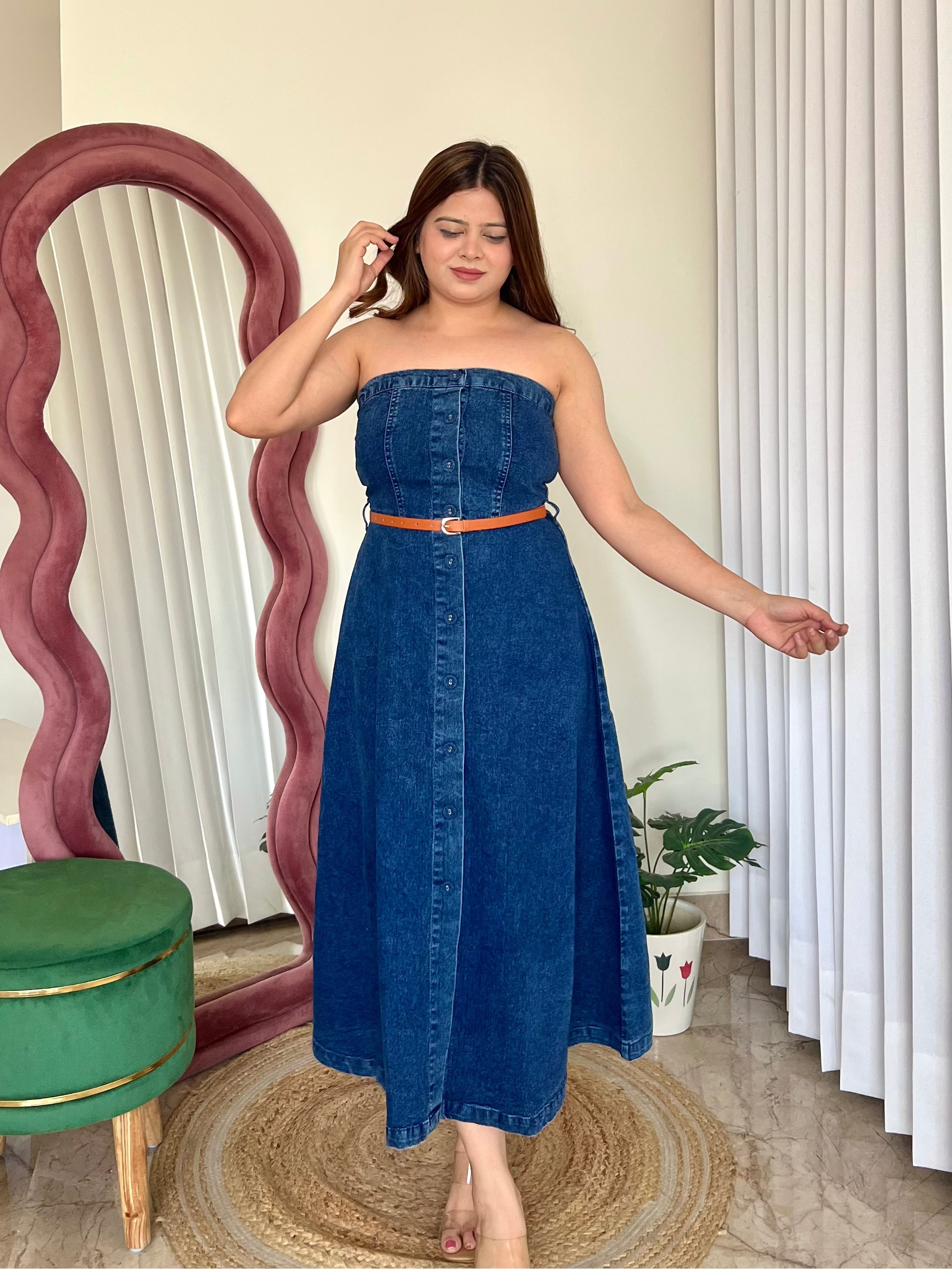 LEENA DENIM DRESS