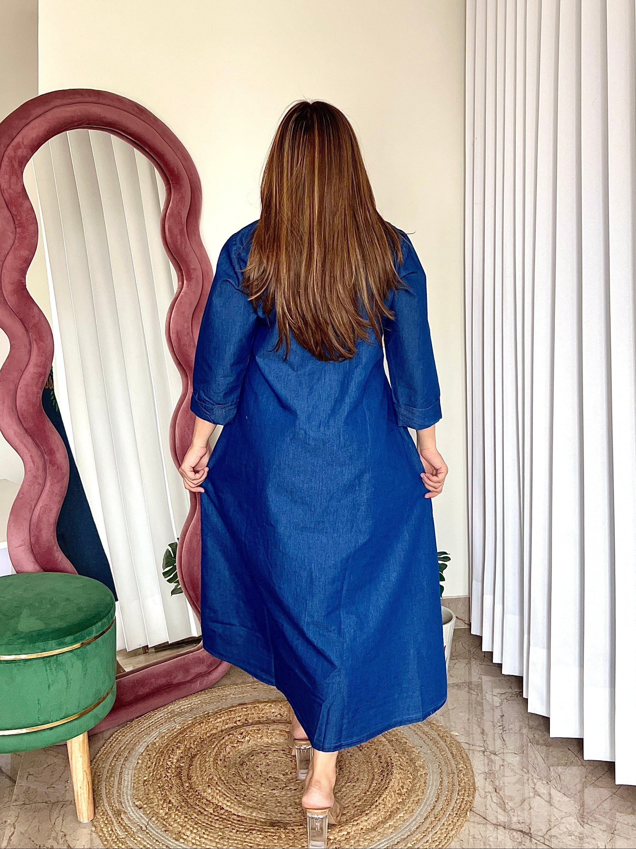 DAISY GLOW DENIM DRESS