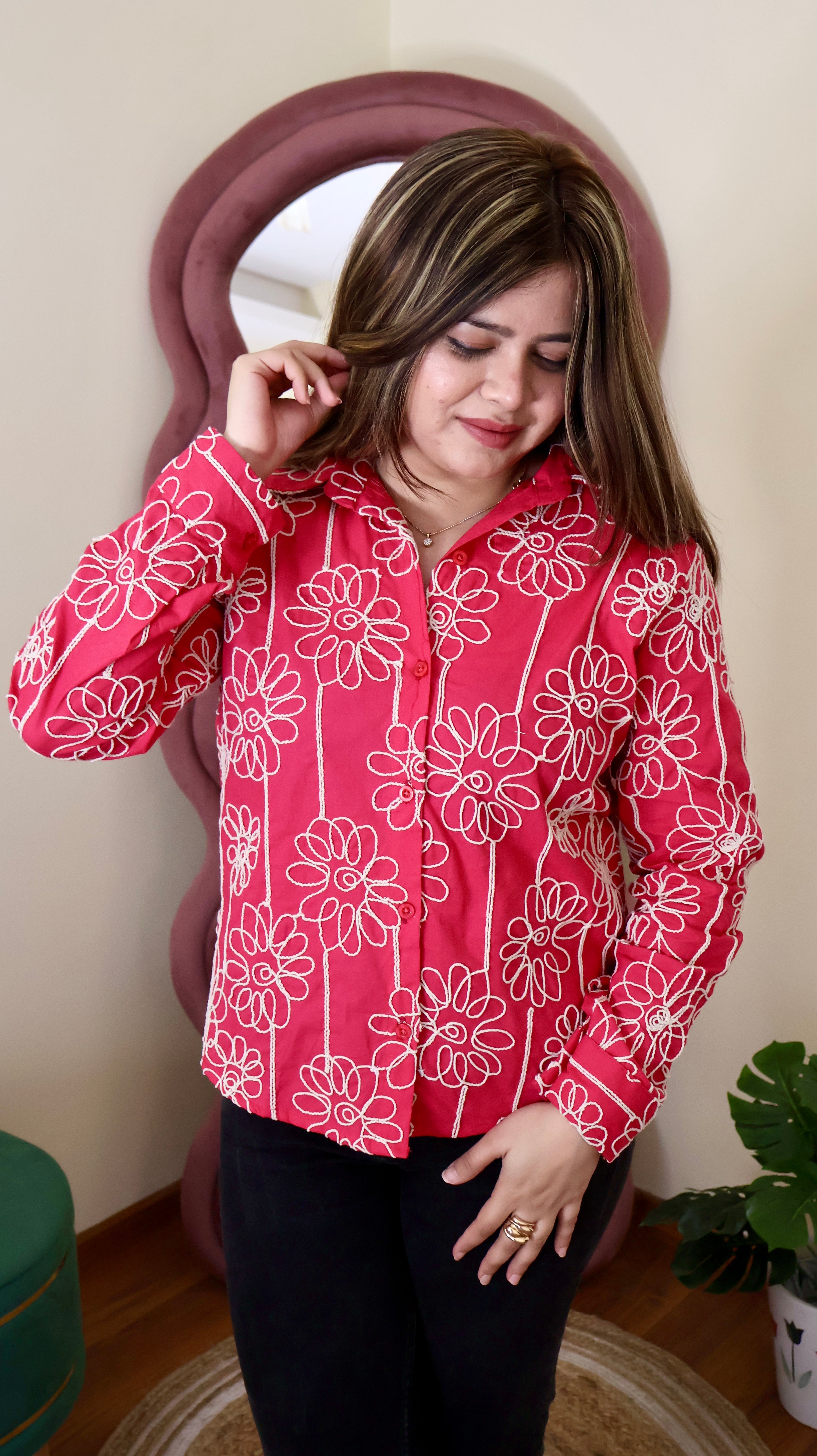 MARIGOLD THREADWORK SHIRT