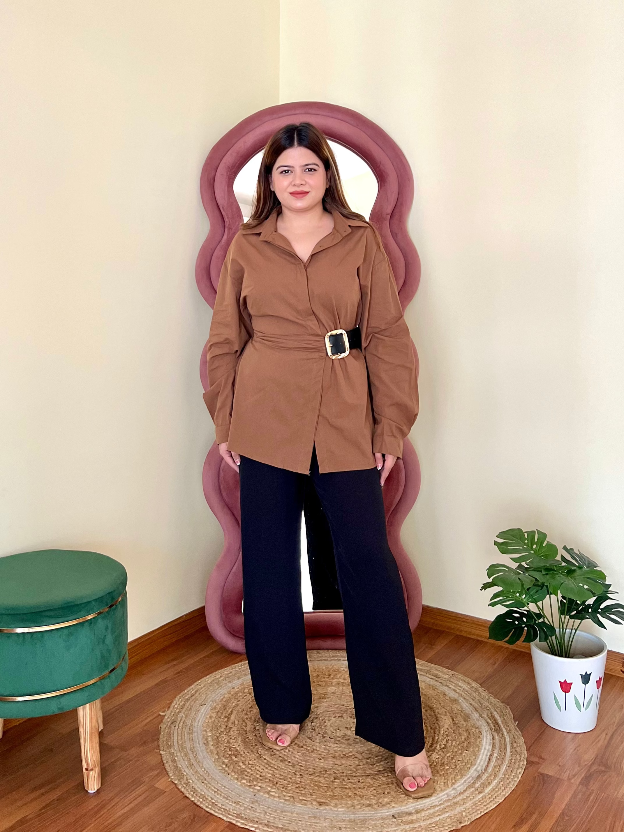 MELONI BELTED SHIRT