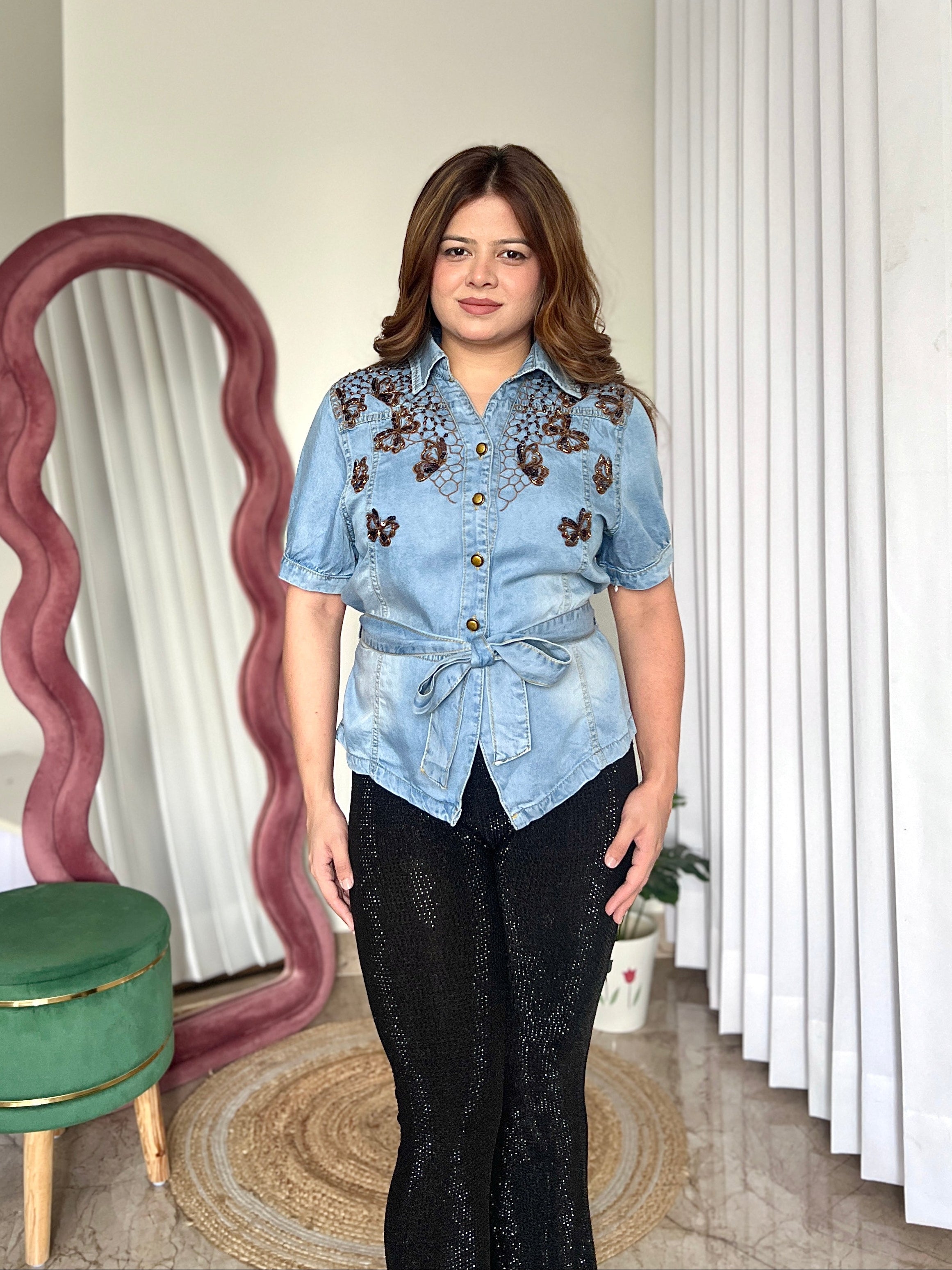 KAIRA DENIM TOP