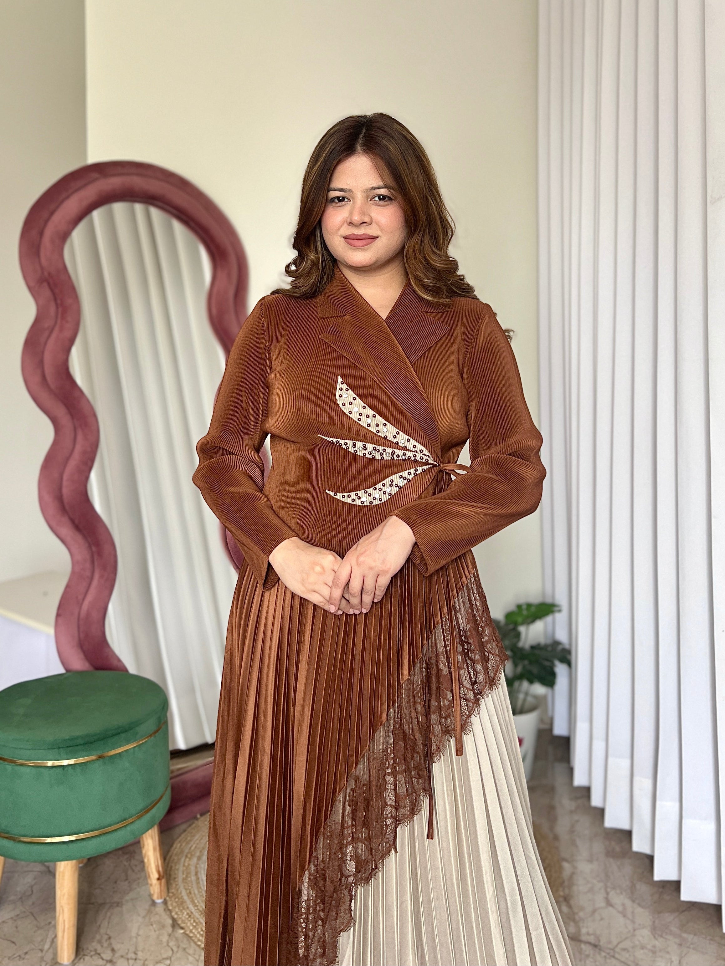 LEAH PLEATED DRESS