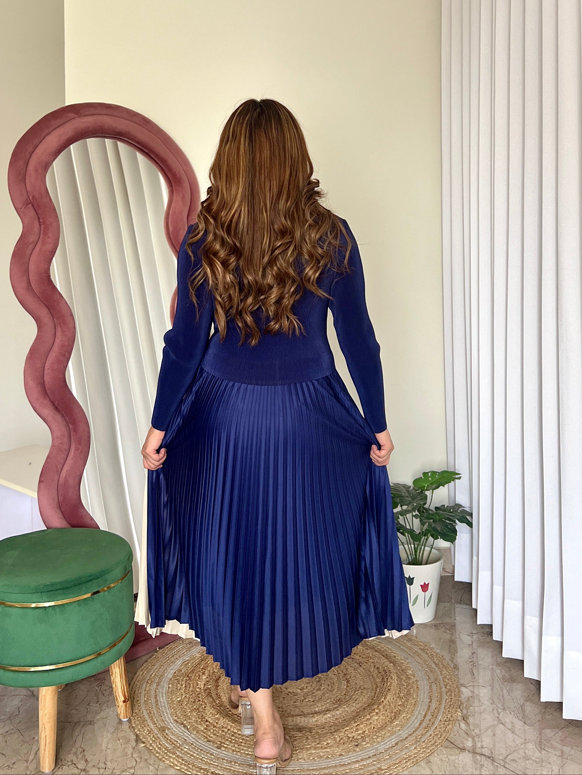 LEAH PLEATED DRESS