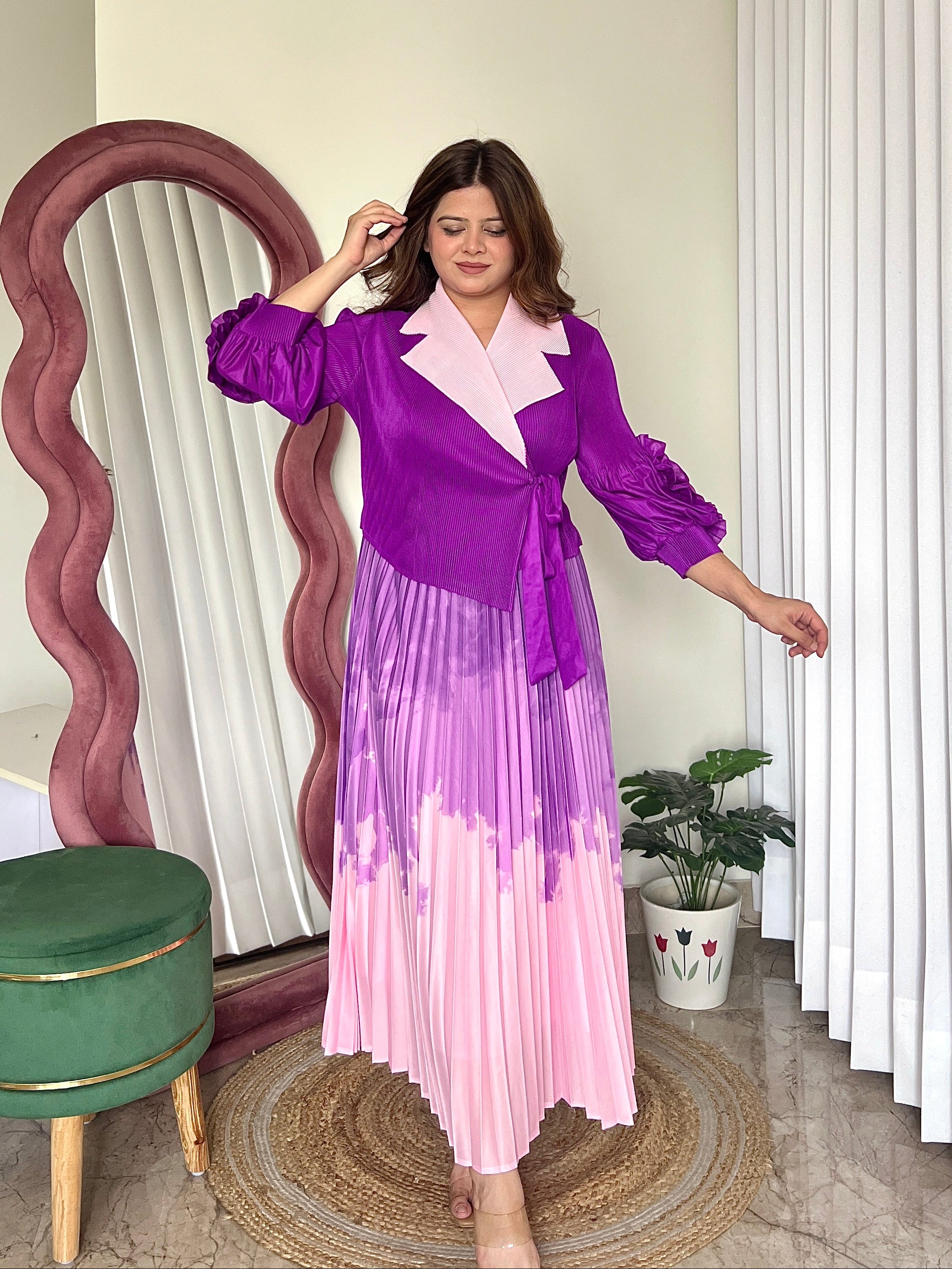 CLARA PLEATED DRESS