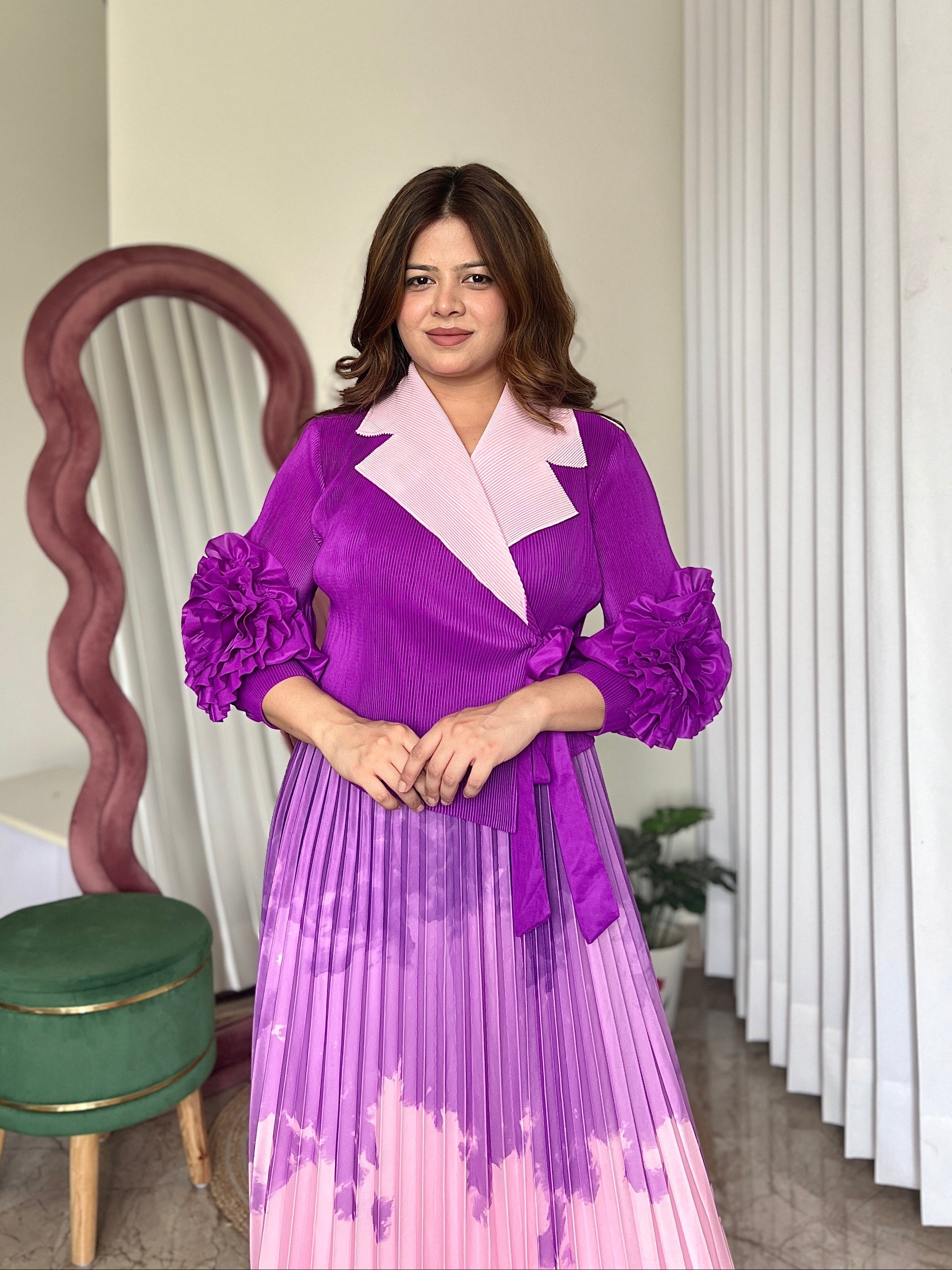 CLARA PLEATED DRESS