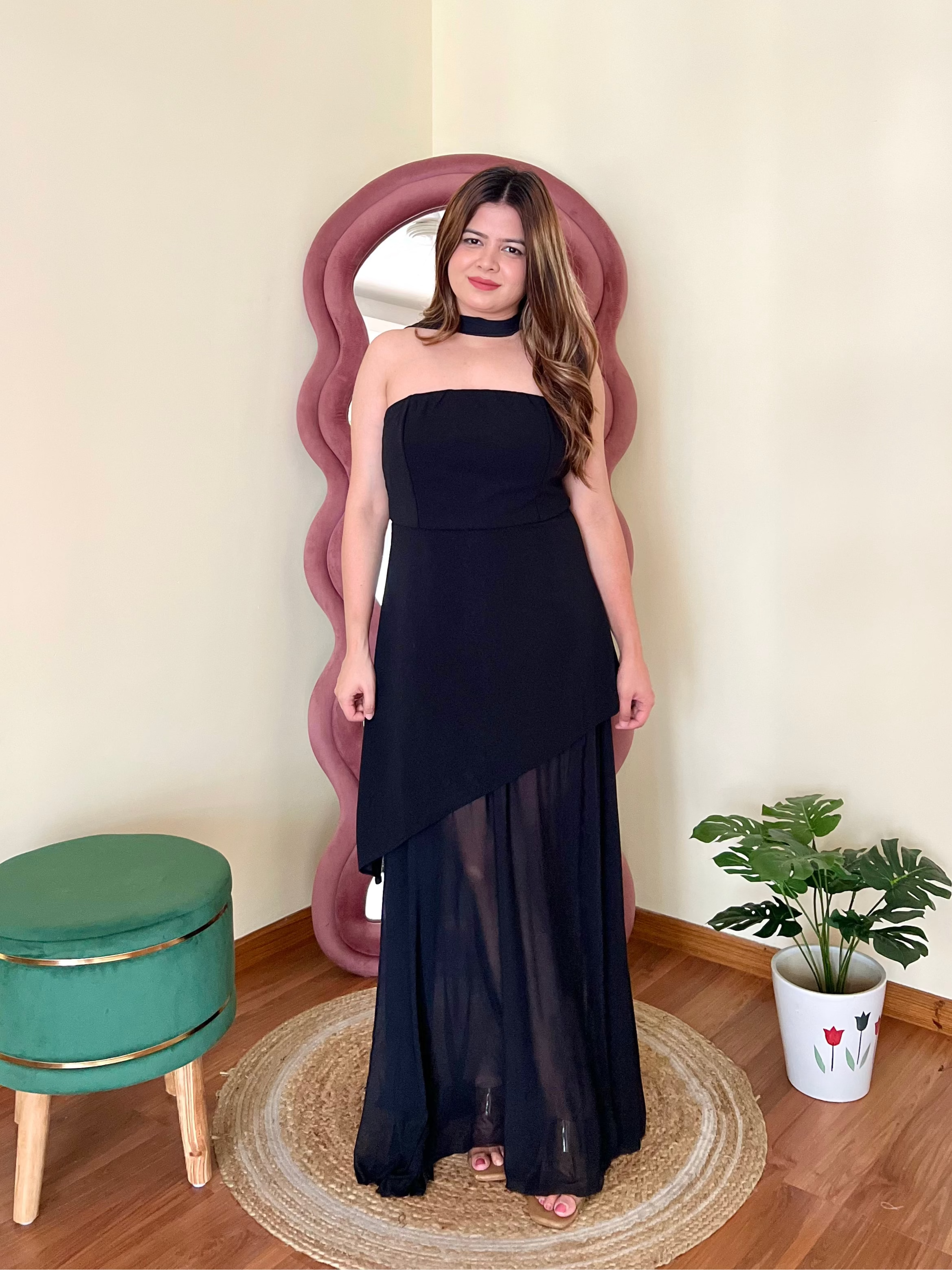 SCOTTIE TUBE DRESS WITH STOLE