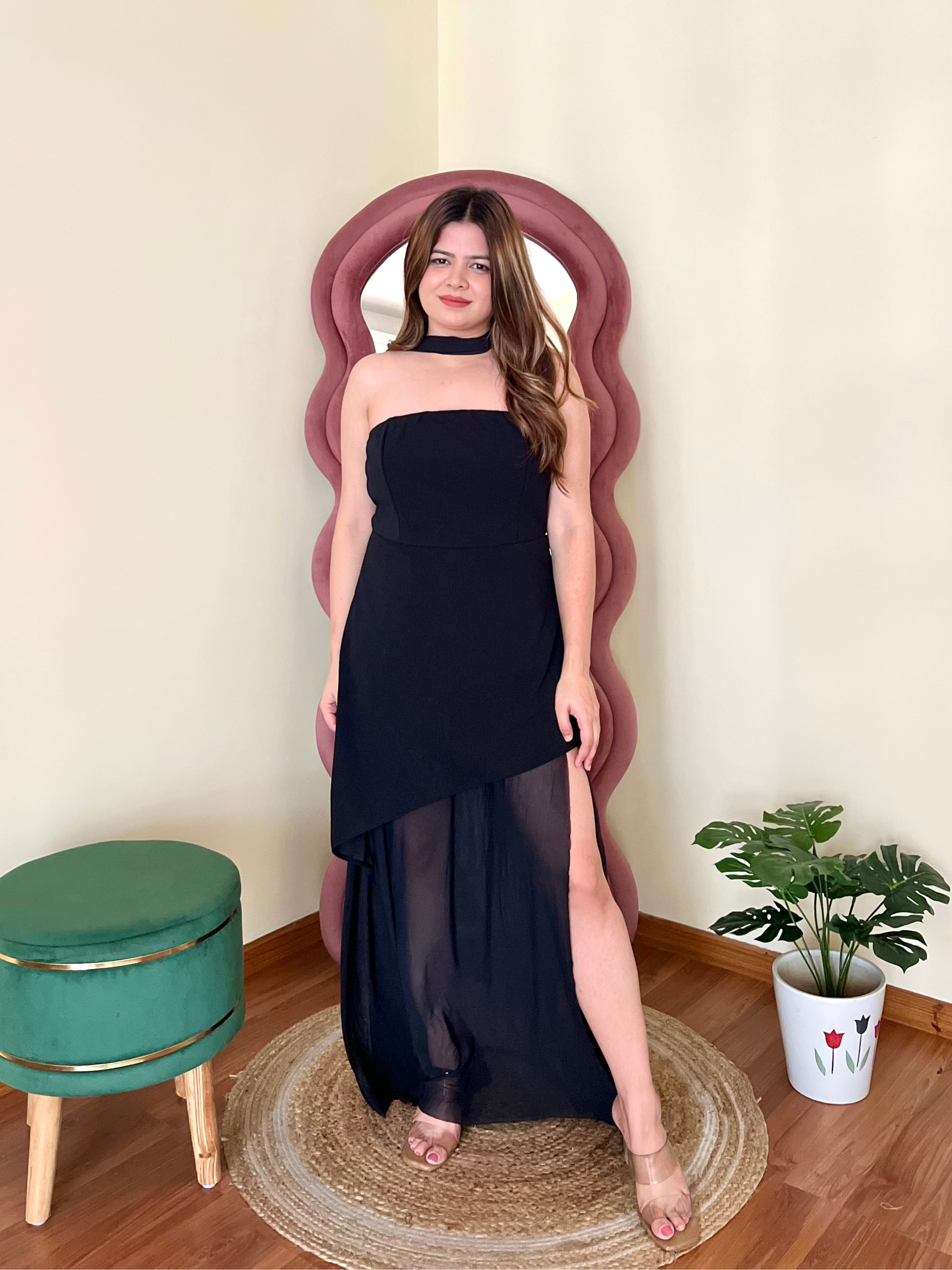 SCOTTIE TUBE DRESS WITH STOLE