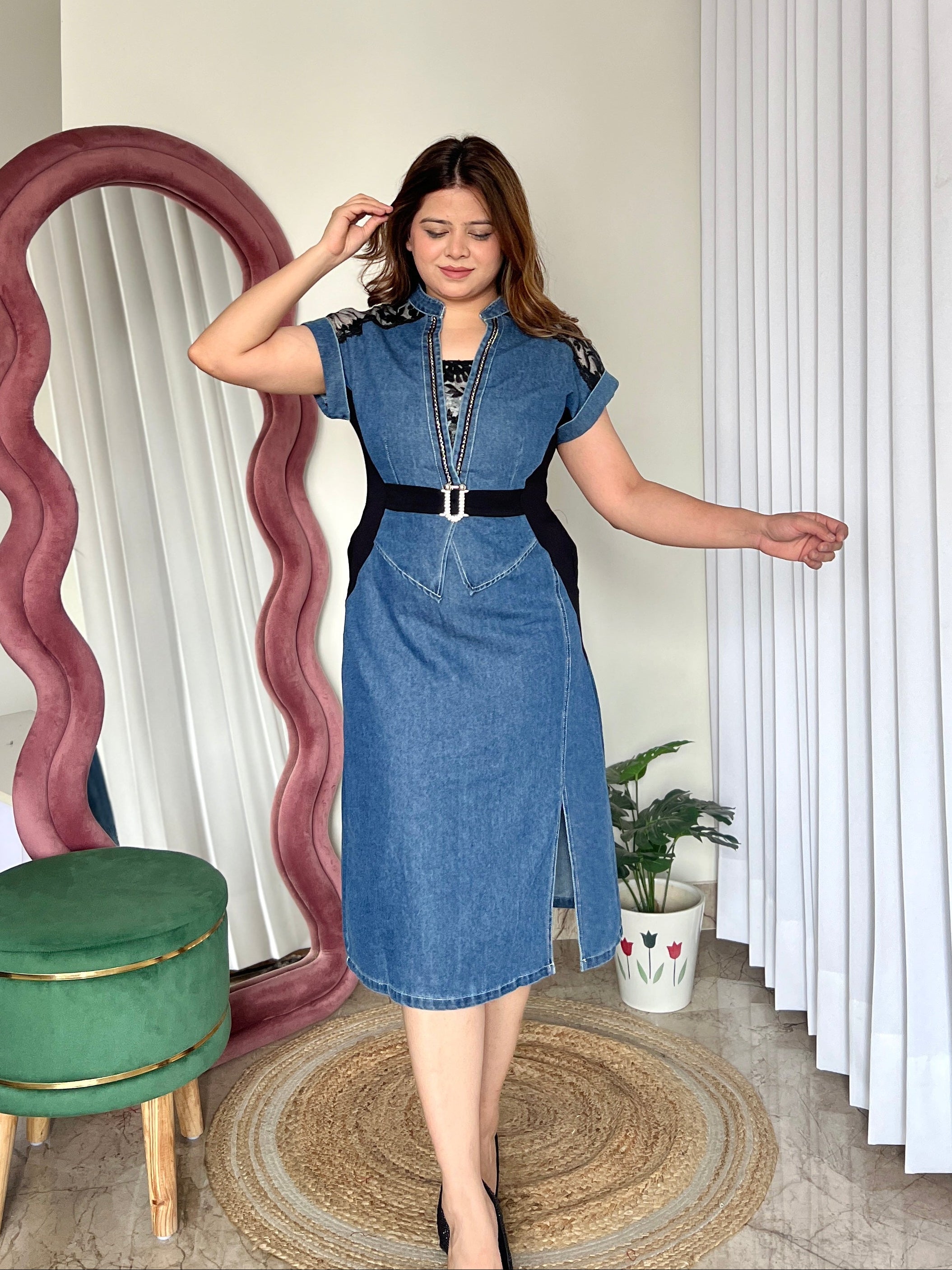 JADE DENIM DRESS