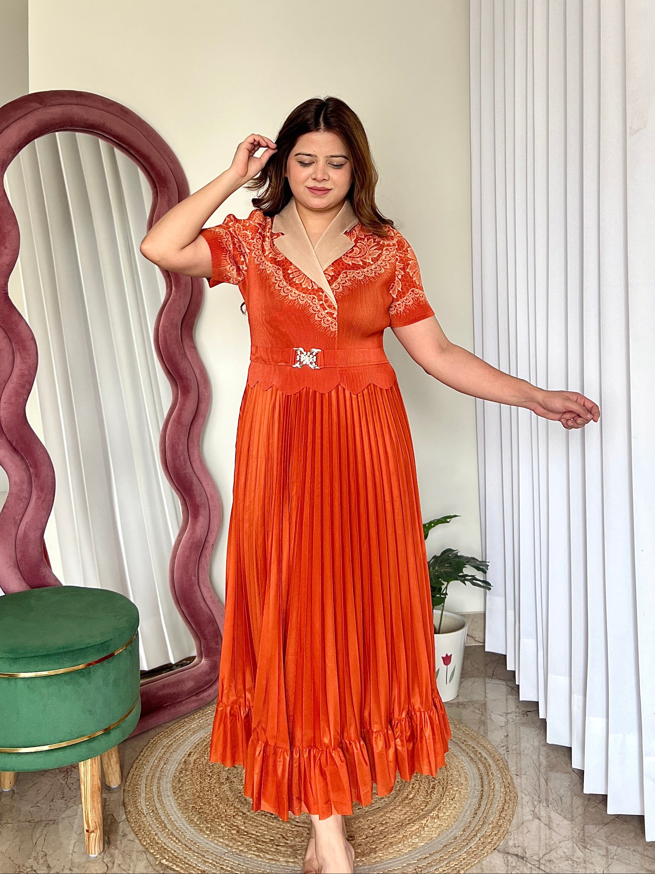 MEDUSA PLEATED DRESS