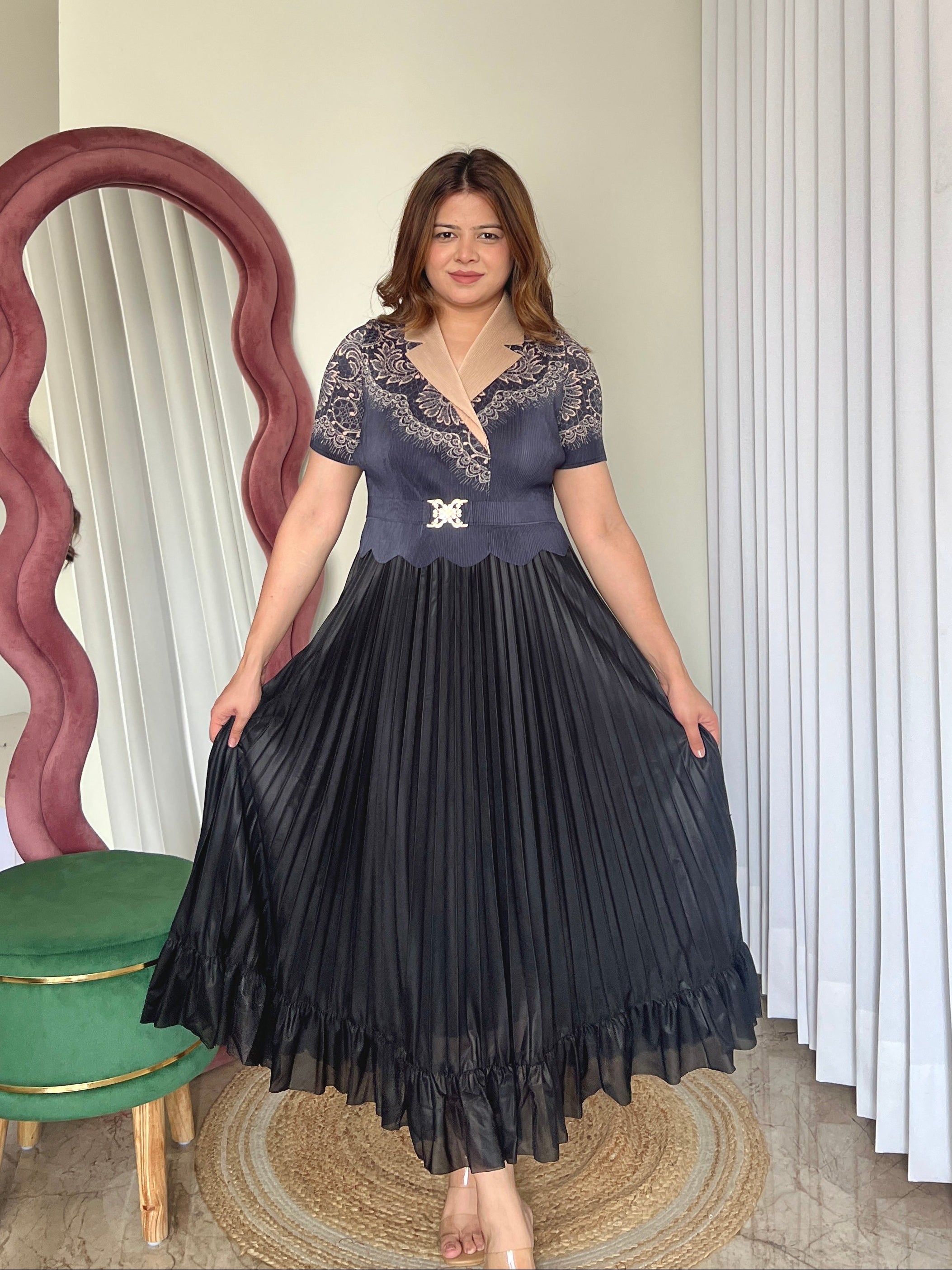 MEDUSA PLEATED DRESS