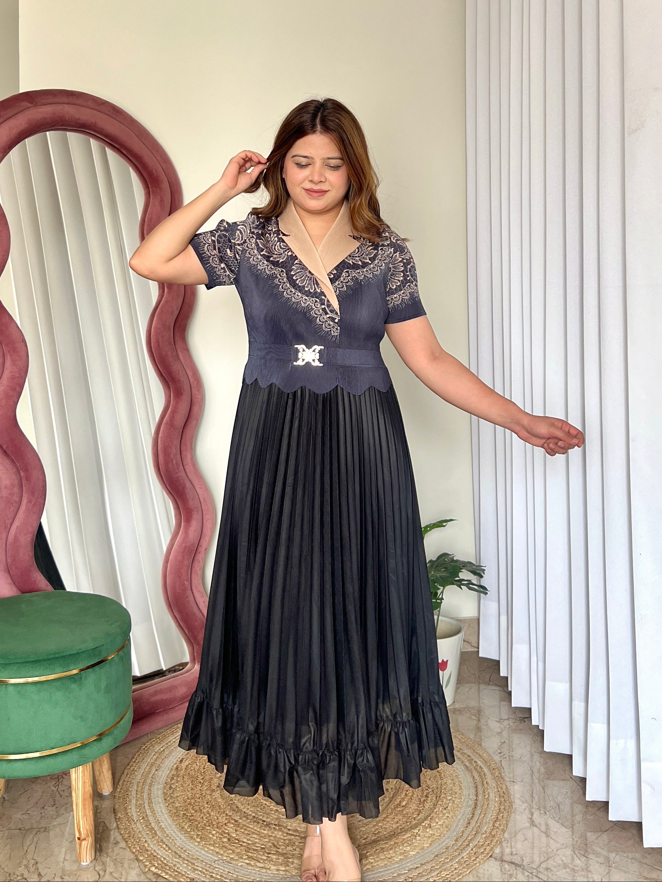 MEDUSA PLEATED DRESS