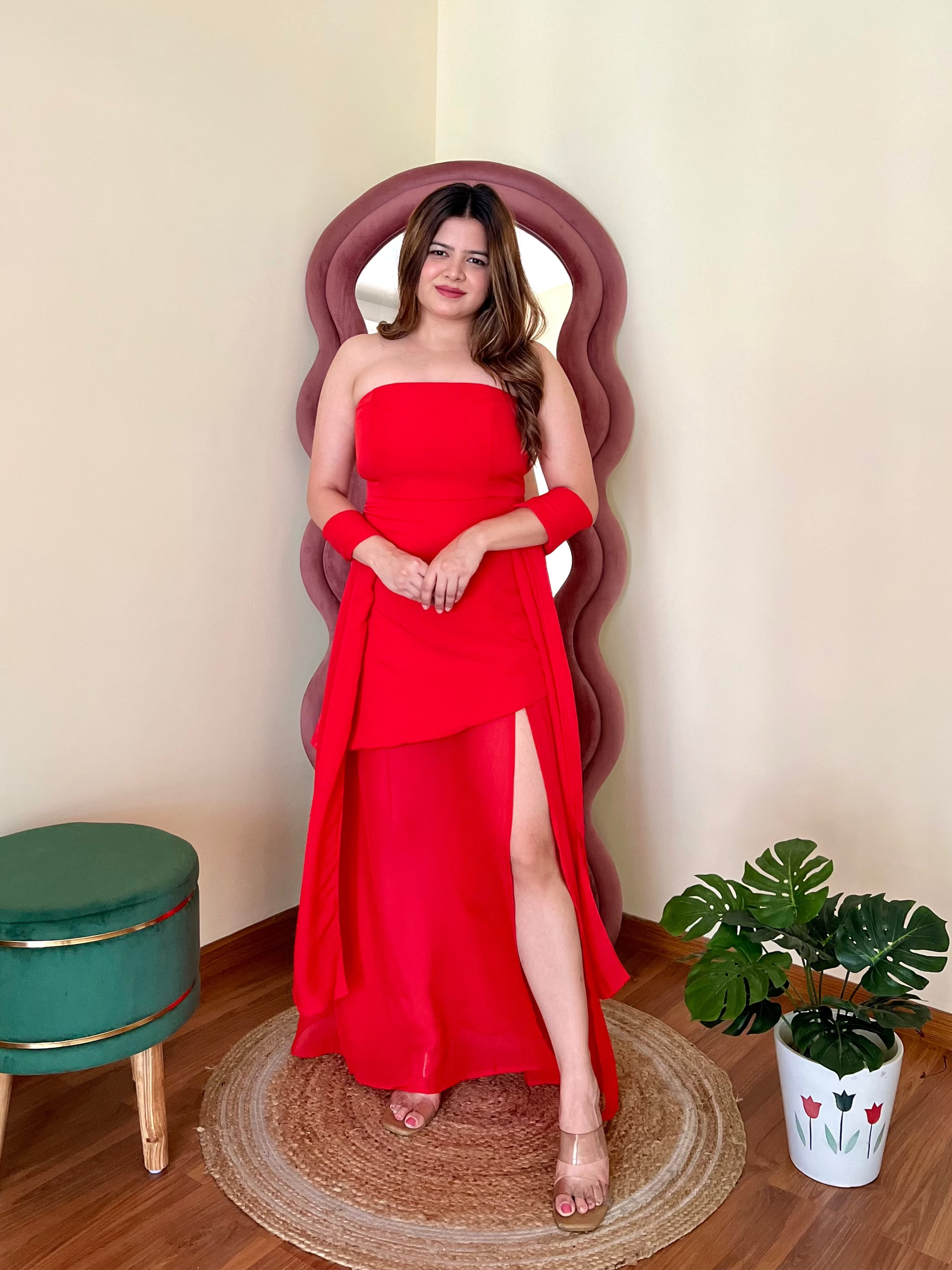 SCOTTIE TUBE DRESS WITH STOLE