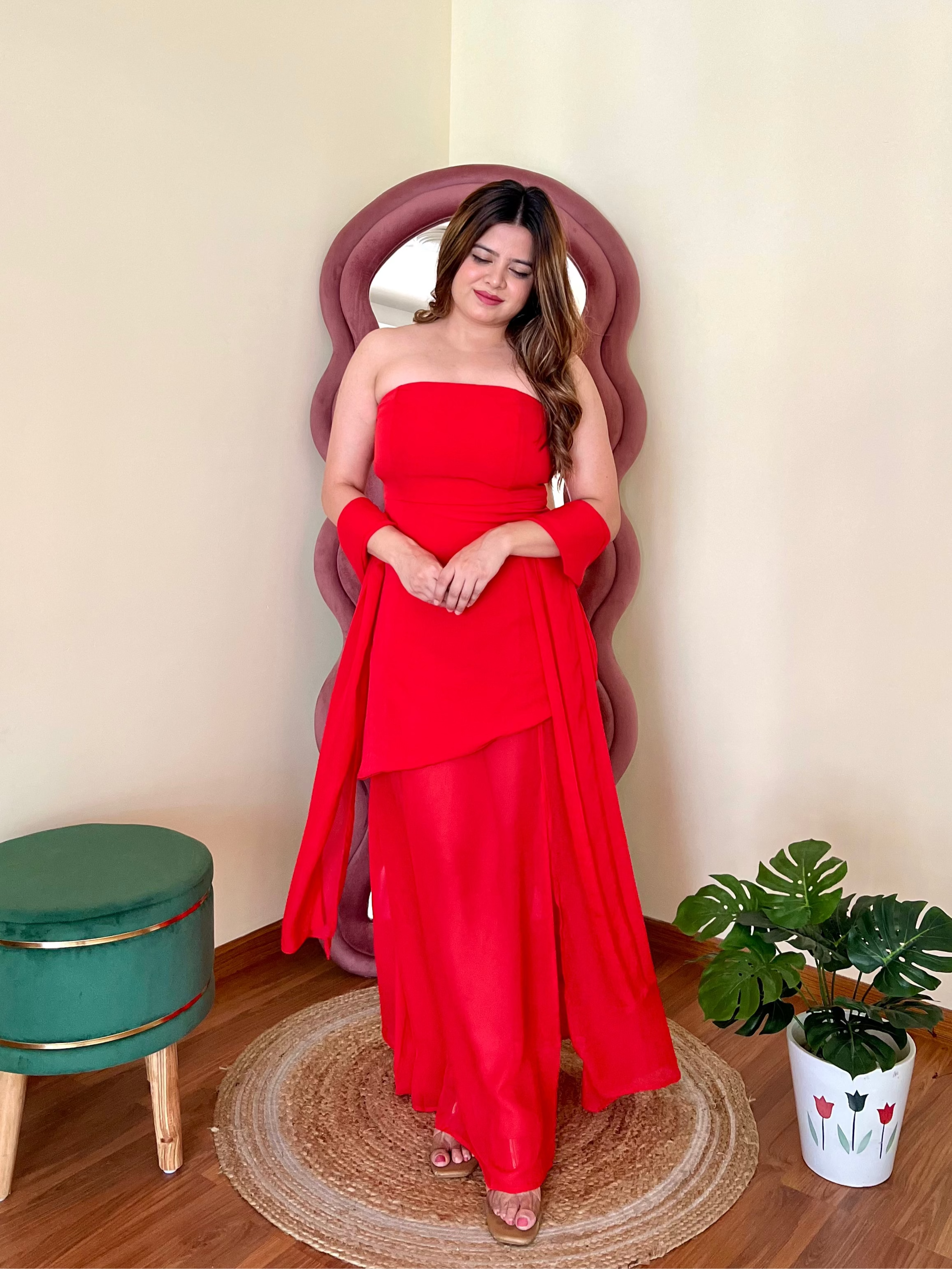 SCOTTIE TUBE DRESS WITH STOLE