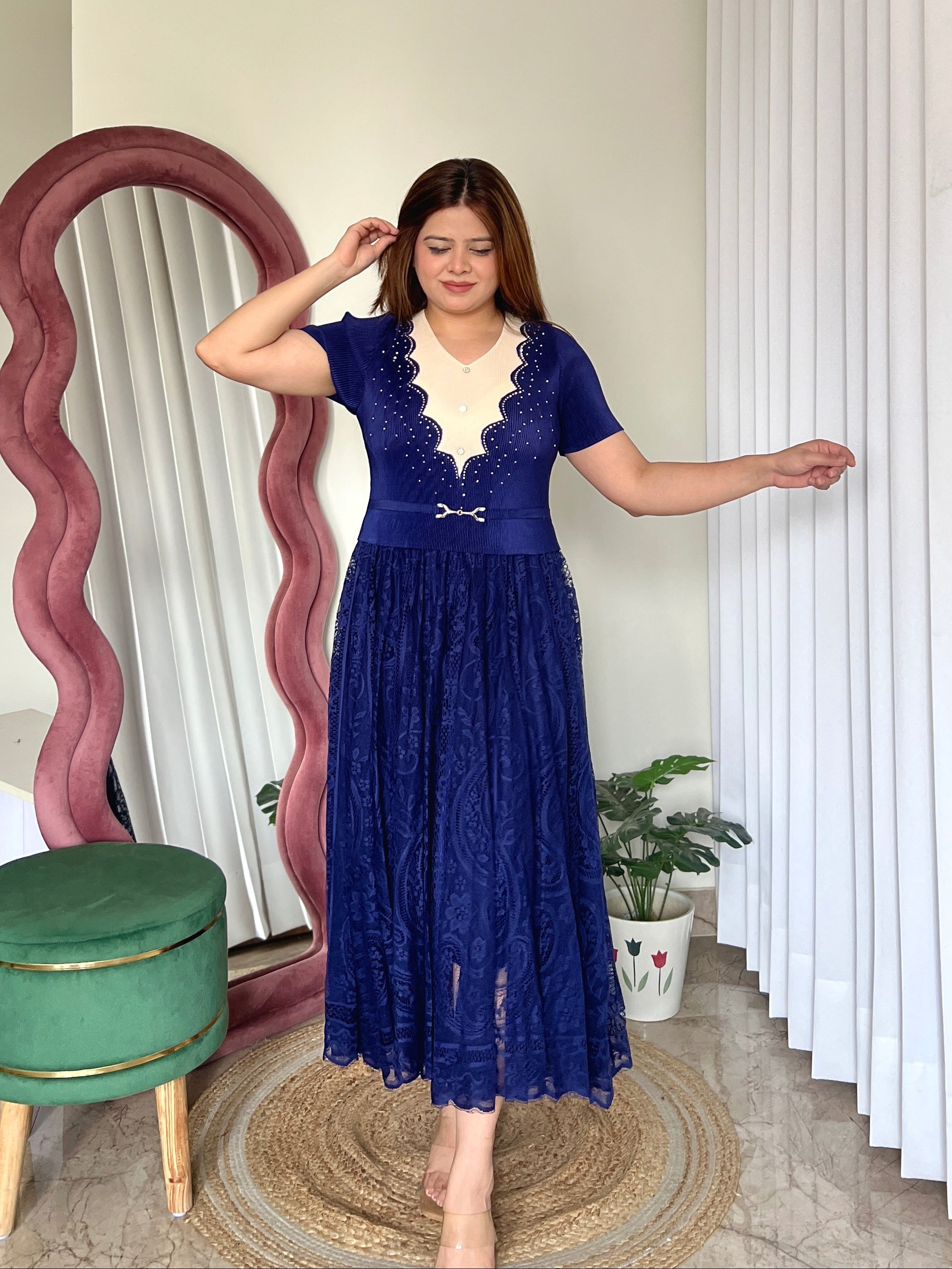 SAMANTHA PLEATED DRESS