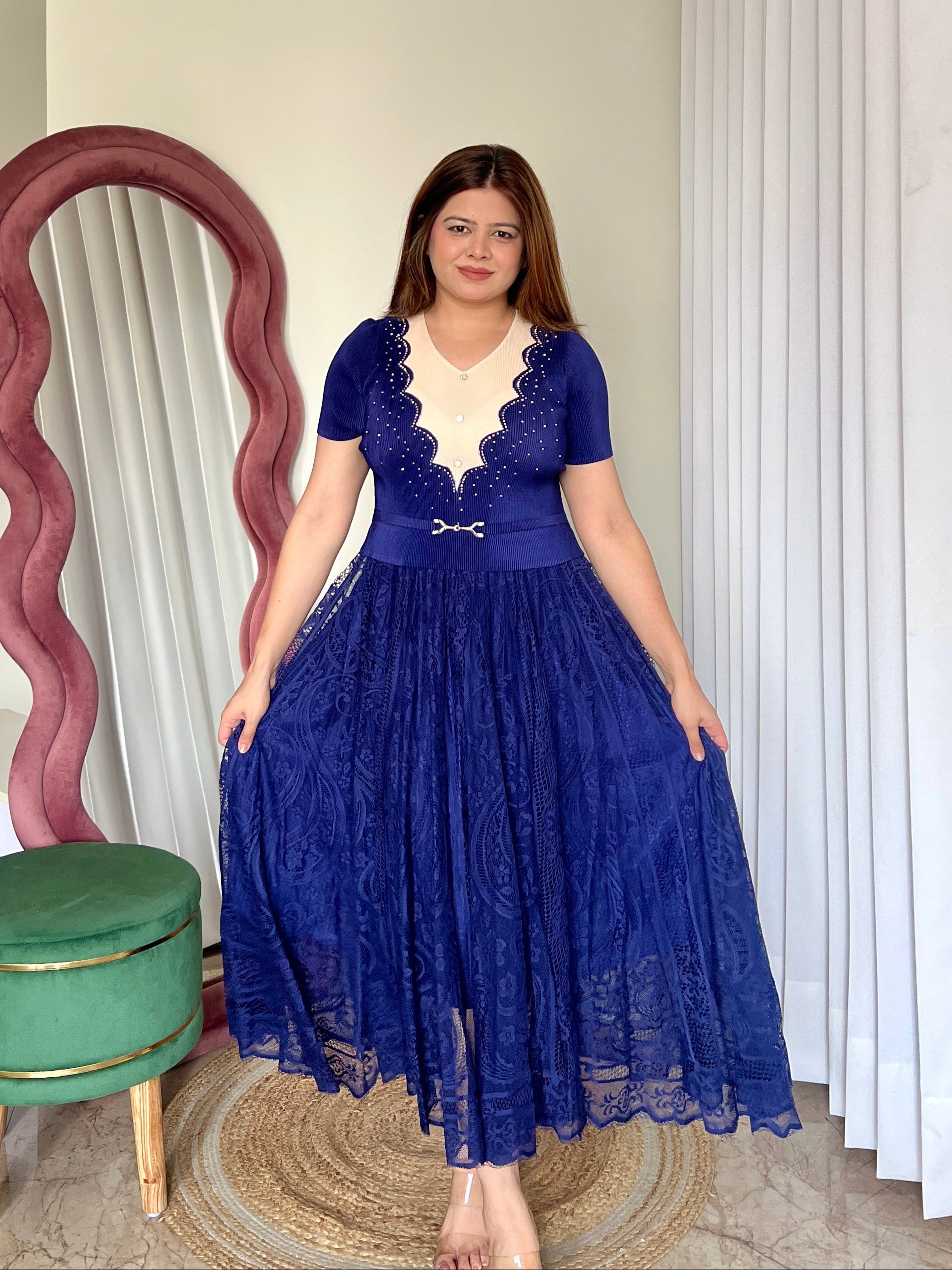SAMANTHA PLEATED DRESS