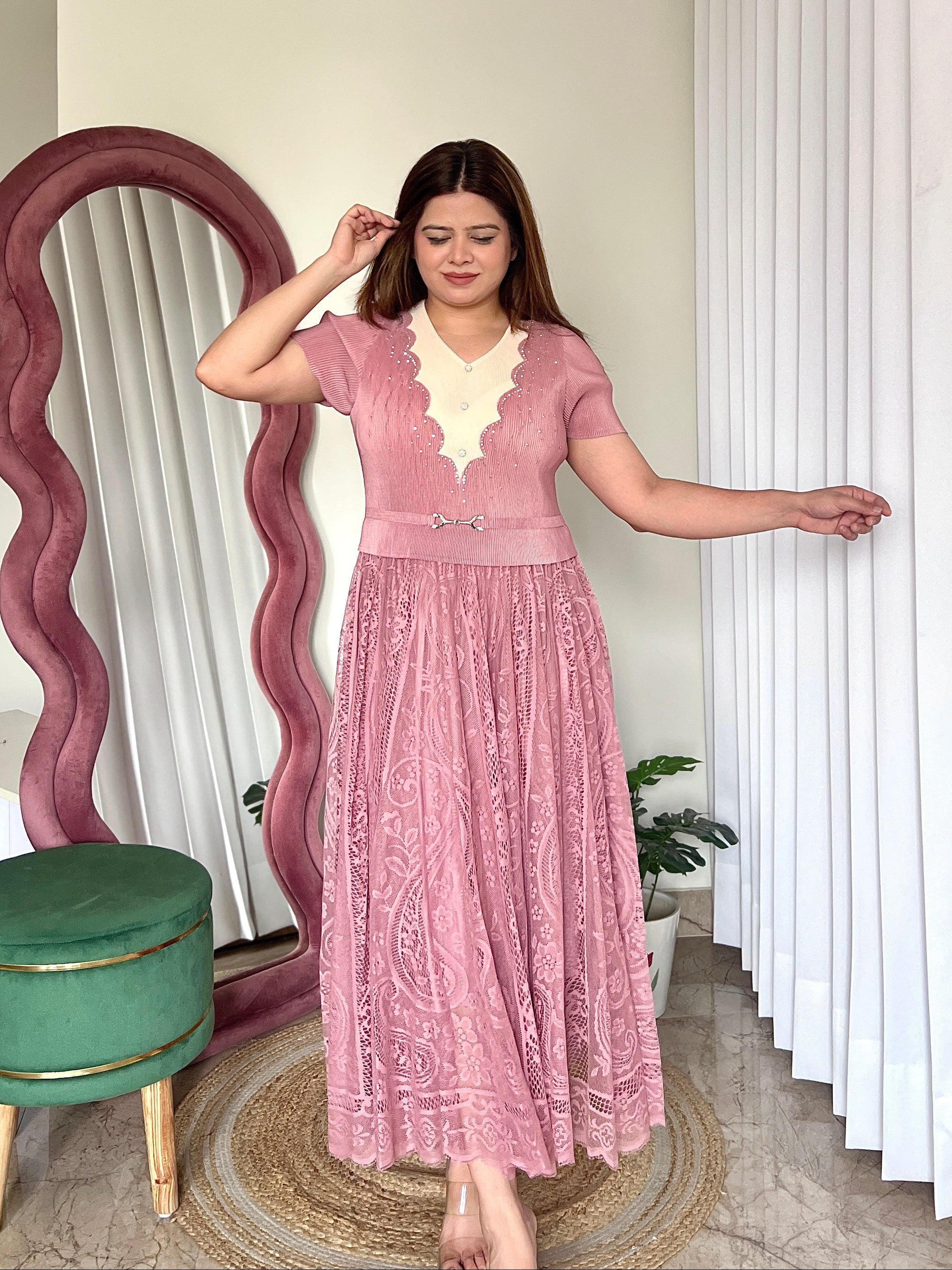 SAMANTHA PLEATED DRESS