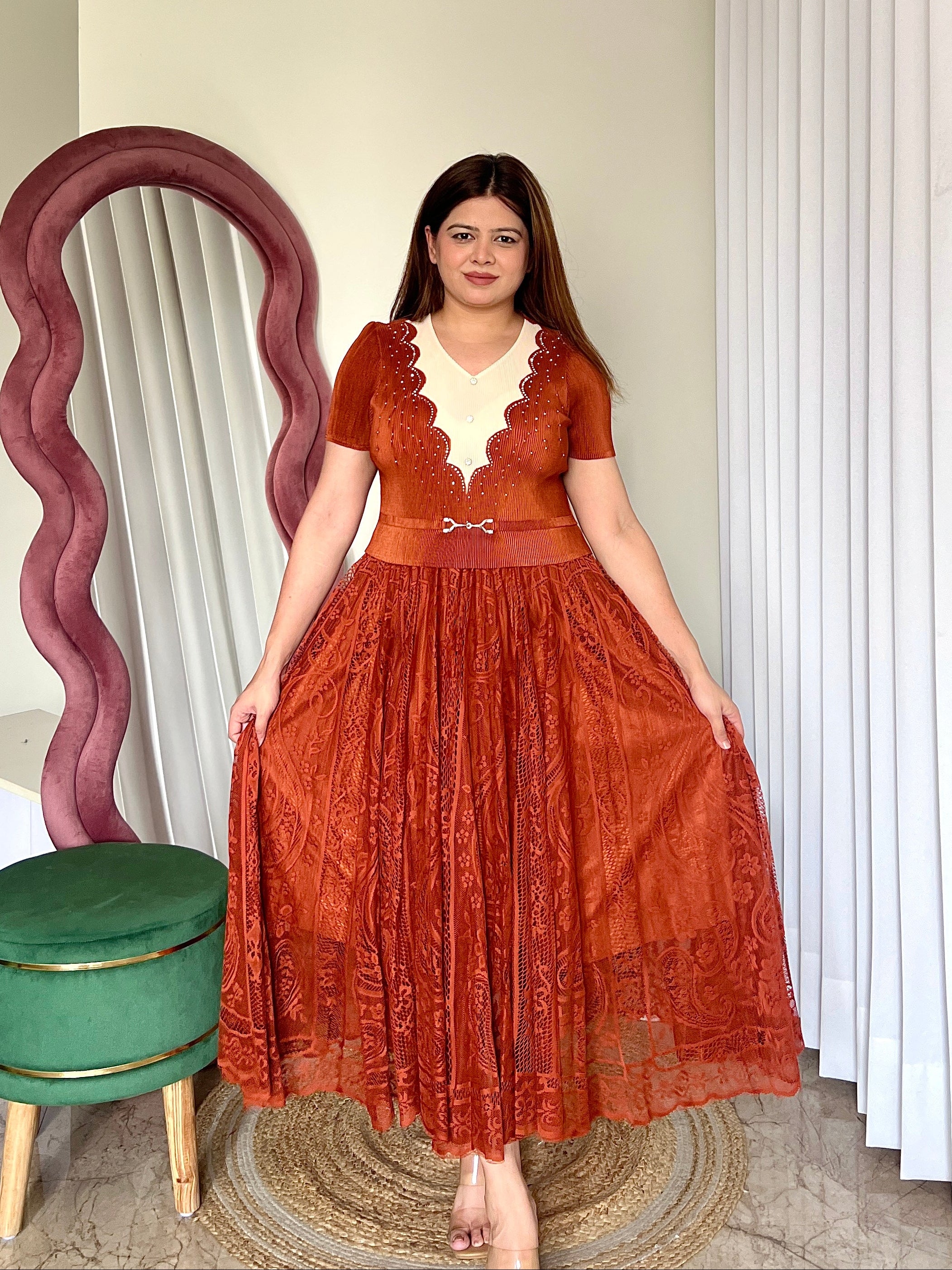 SAMANTHA PLEATED DRESS