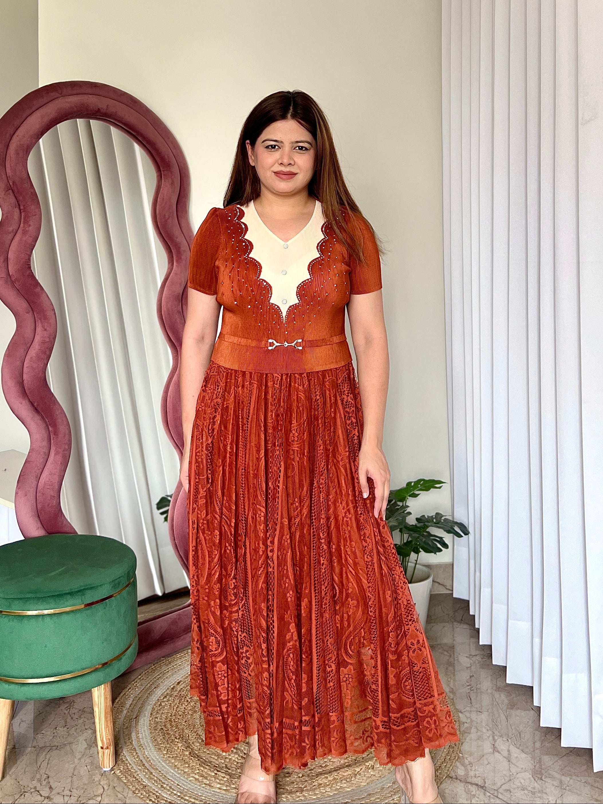 SAMANTHA PLEATED DRESS