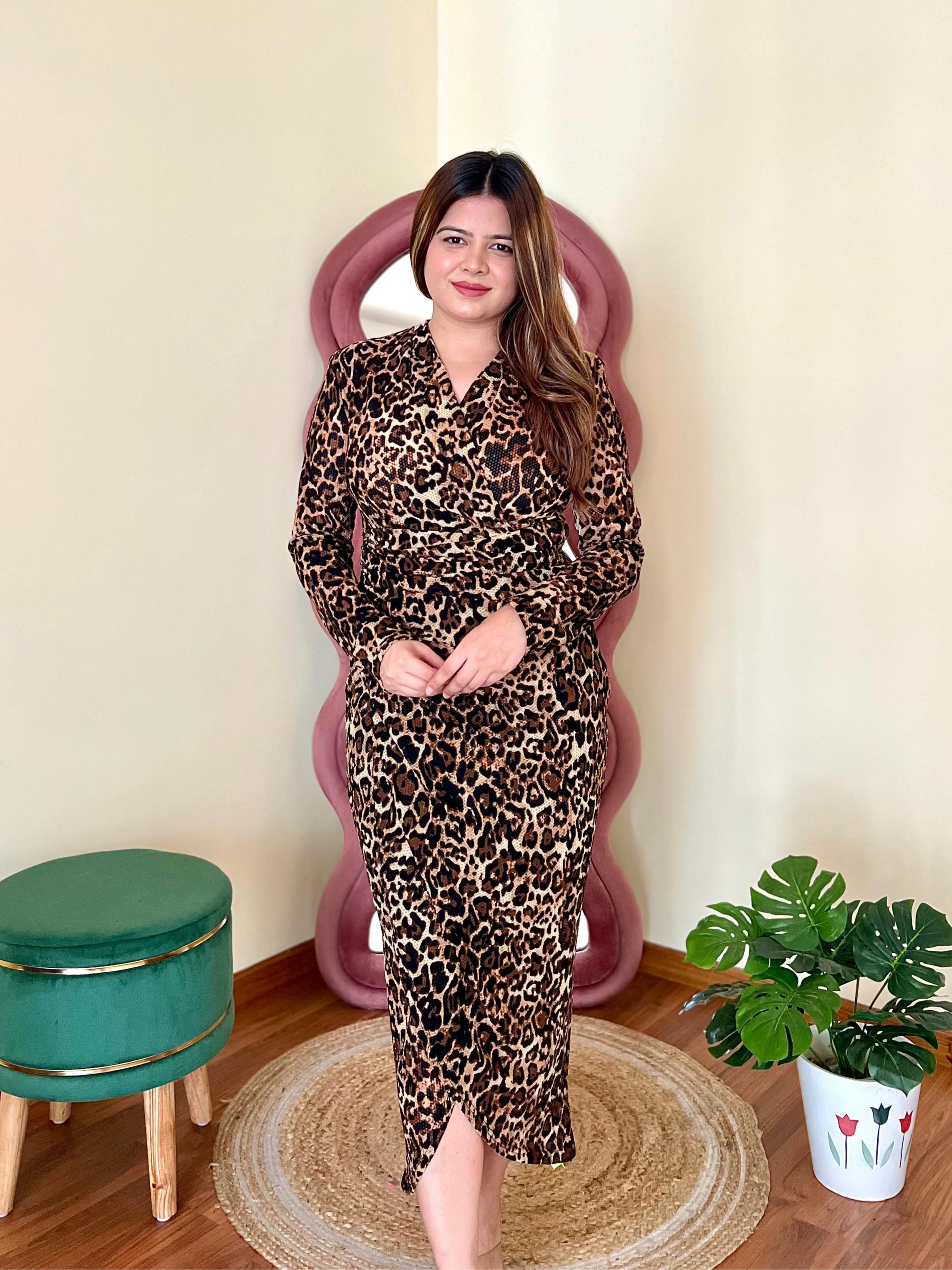 SCOTT LEOPARD DRESS