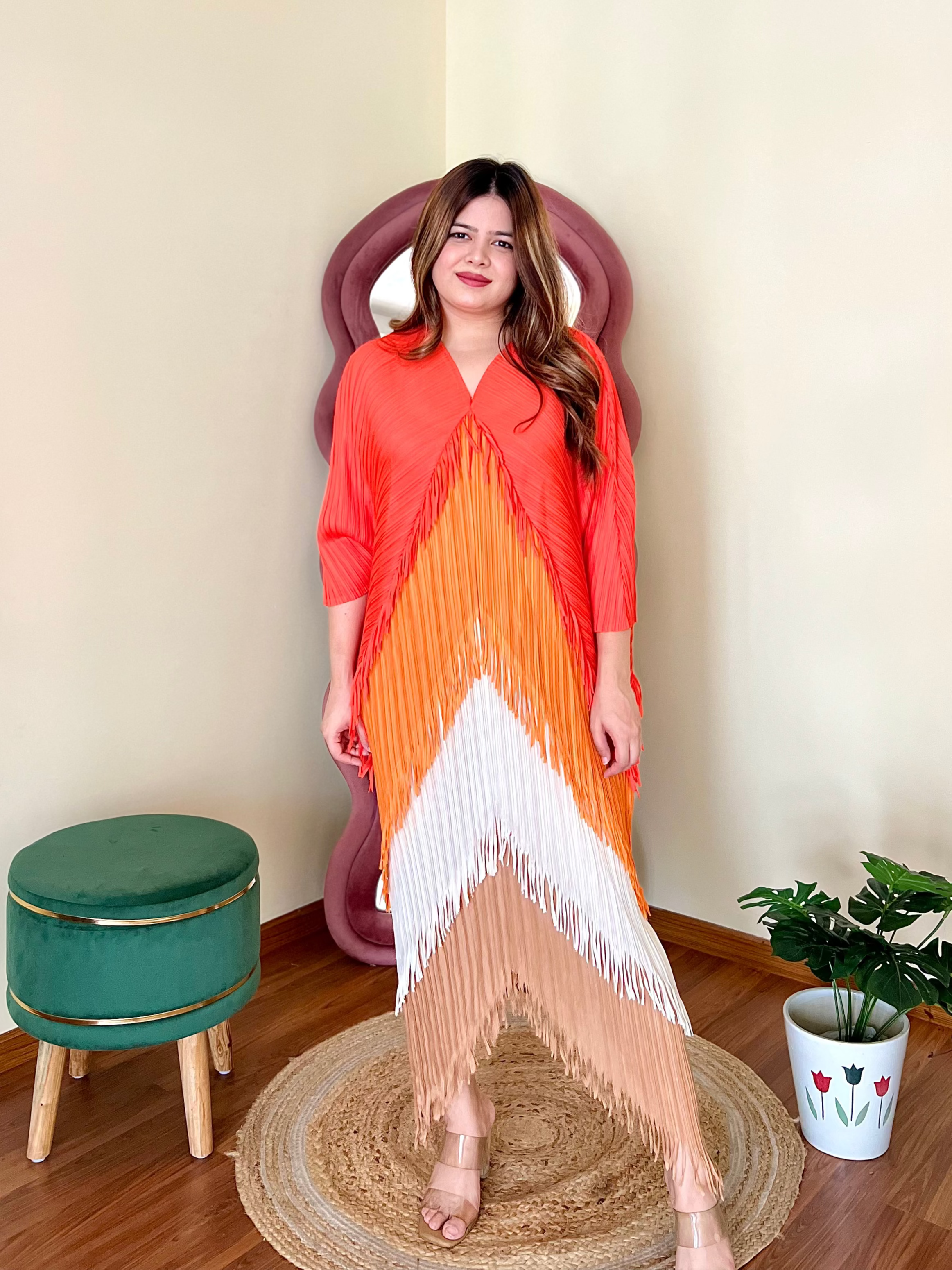 SARA PLEATED DRESS