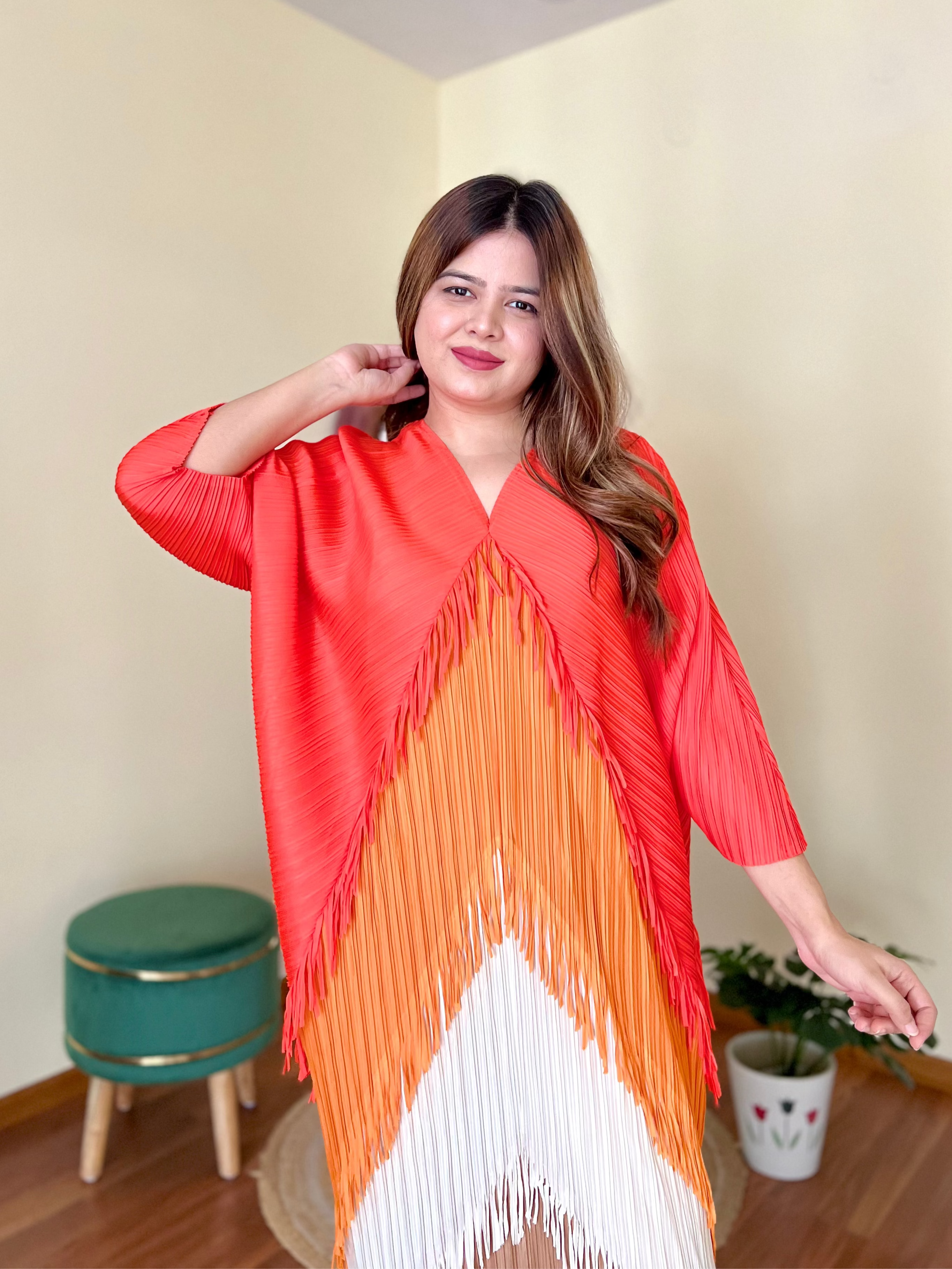 SARA PLEATED DRESS