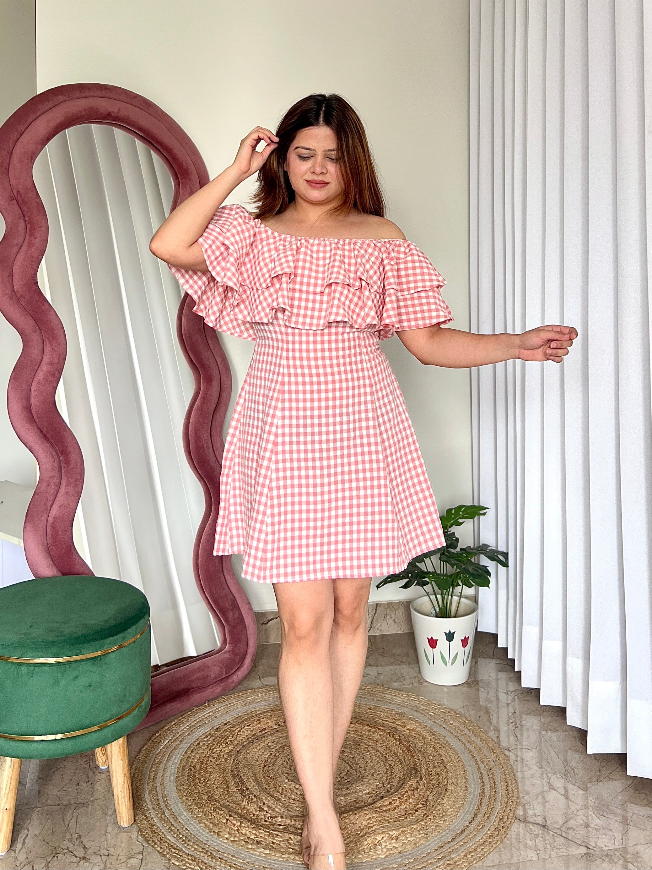 ANNY CHEQUERED DRESS