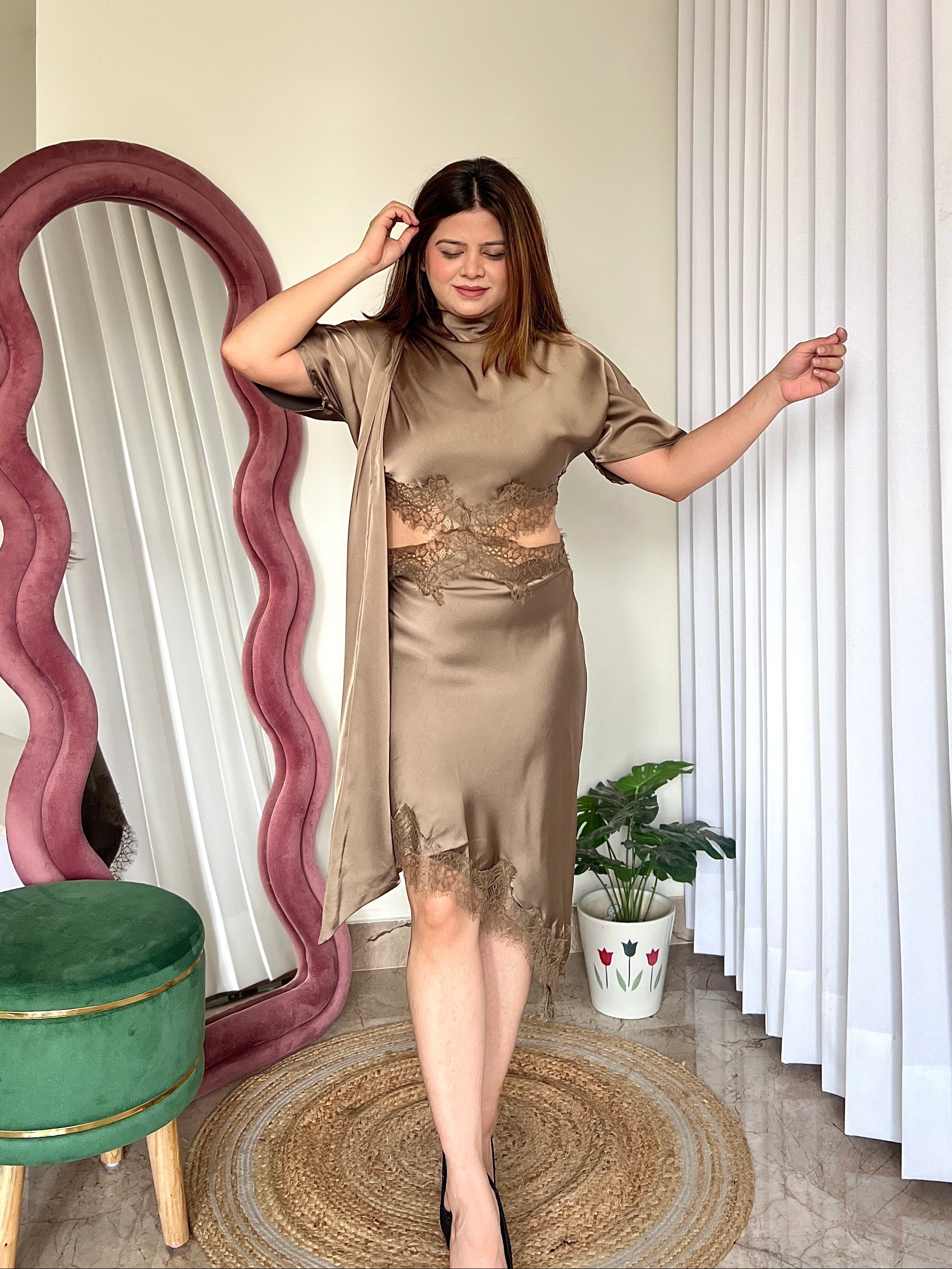 MINA SATIN DRESS