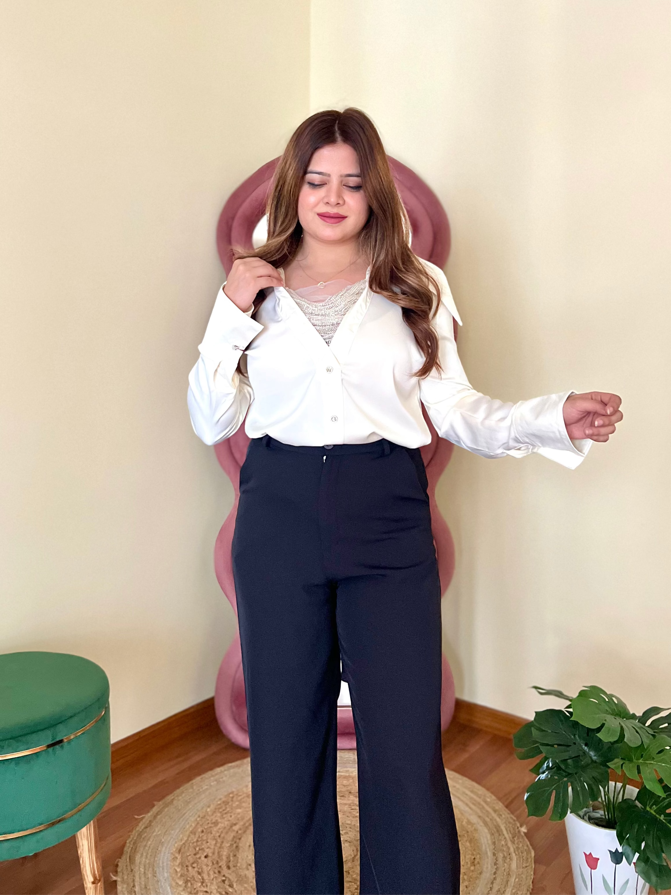 SYLVIE SATIN SHIRT