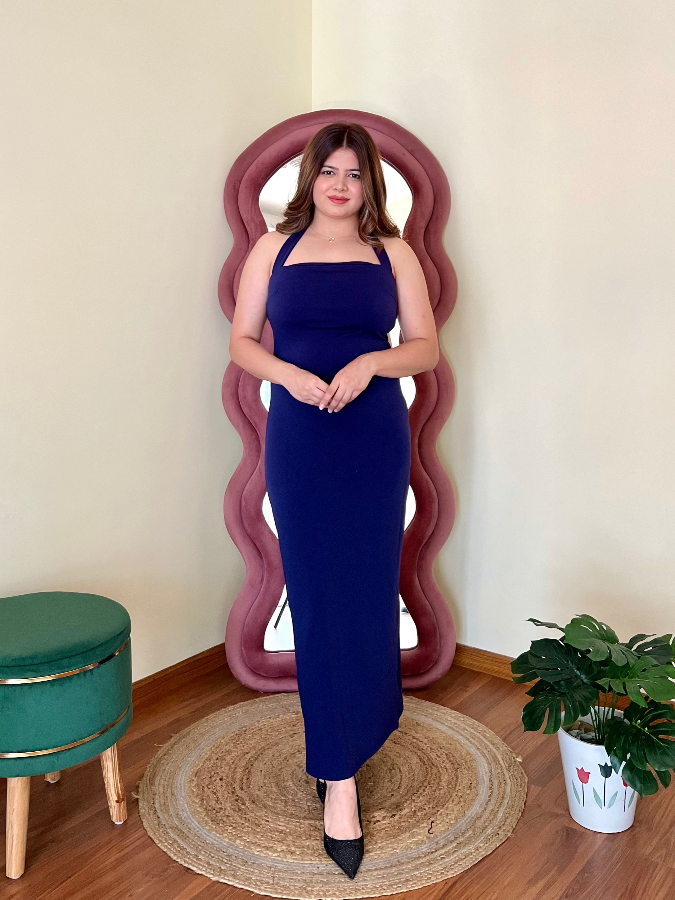 HAYLEY HALTER NECK DRESS