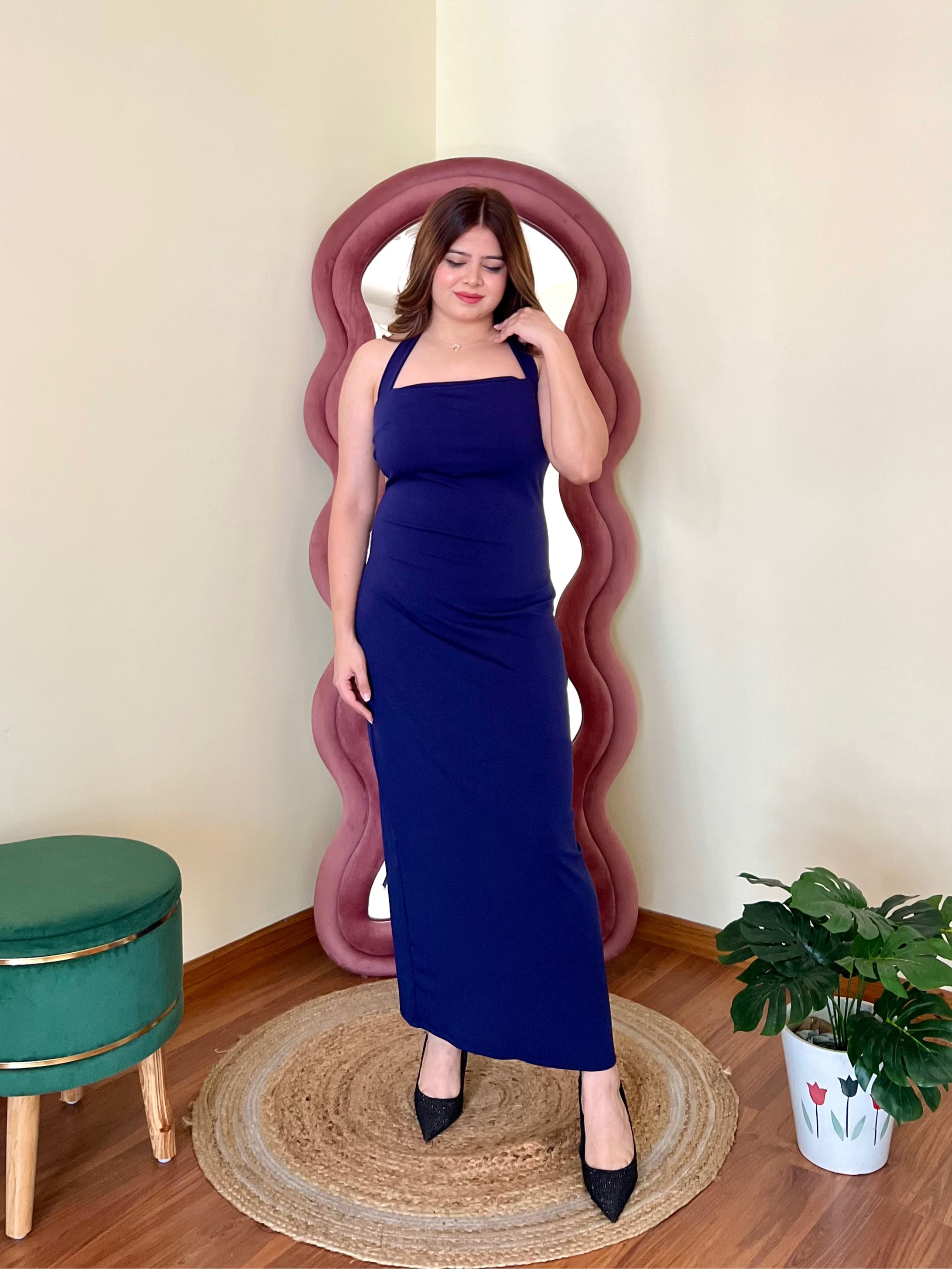 HAYLEY HALTER NECK DRESS